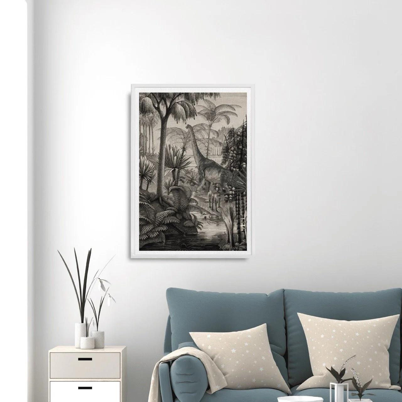 white-framed-brontosaurus-print3.-A10009 Large.jpeg