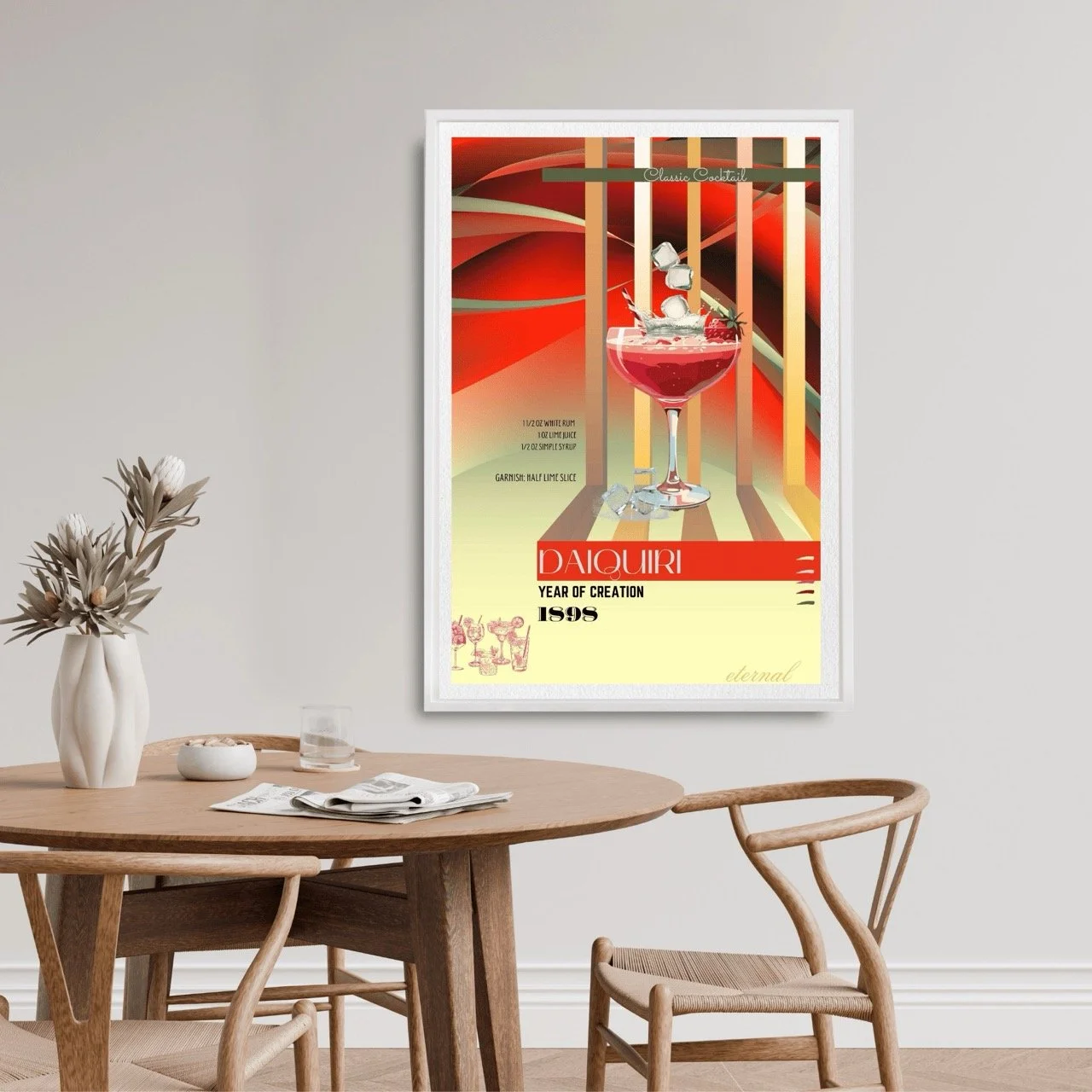 Daiquiri Retro Cocktail Culture Wall Art Print, Eternal Art Prints - Eternal Art & Design