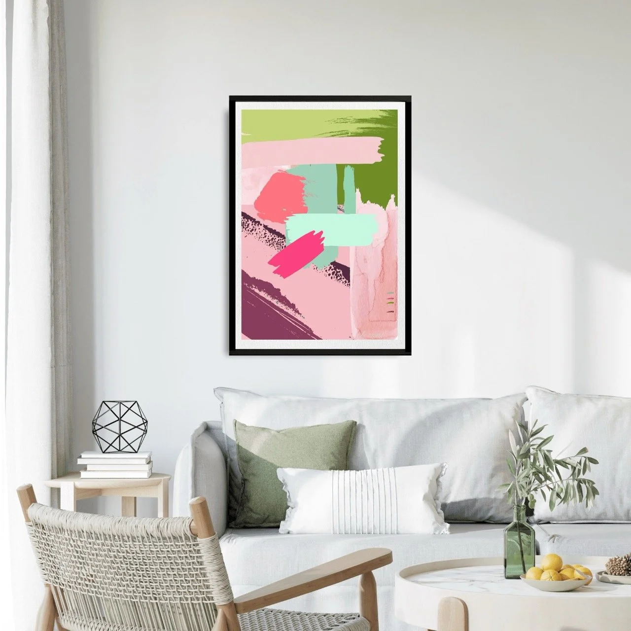 Modern Abstract Brushstrokes in Pink Art Print - Sydney Artist, Eternal Art Prints - Eternal Art & Design