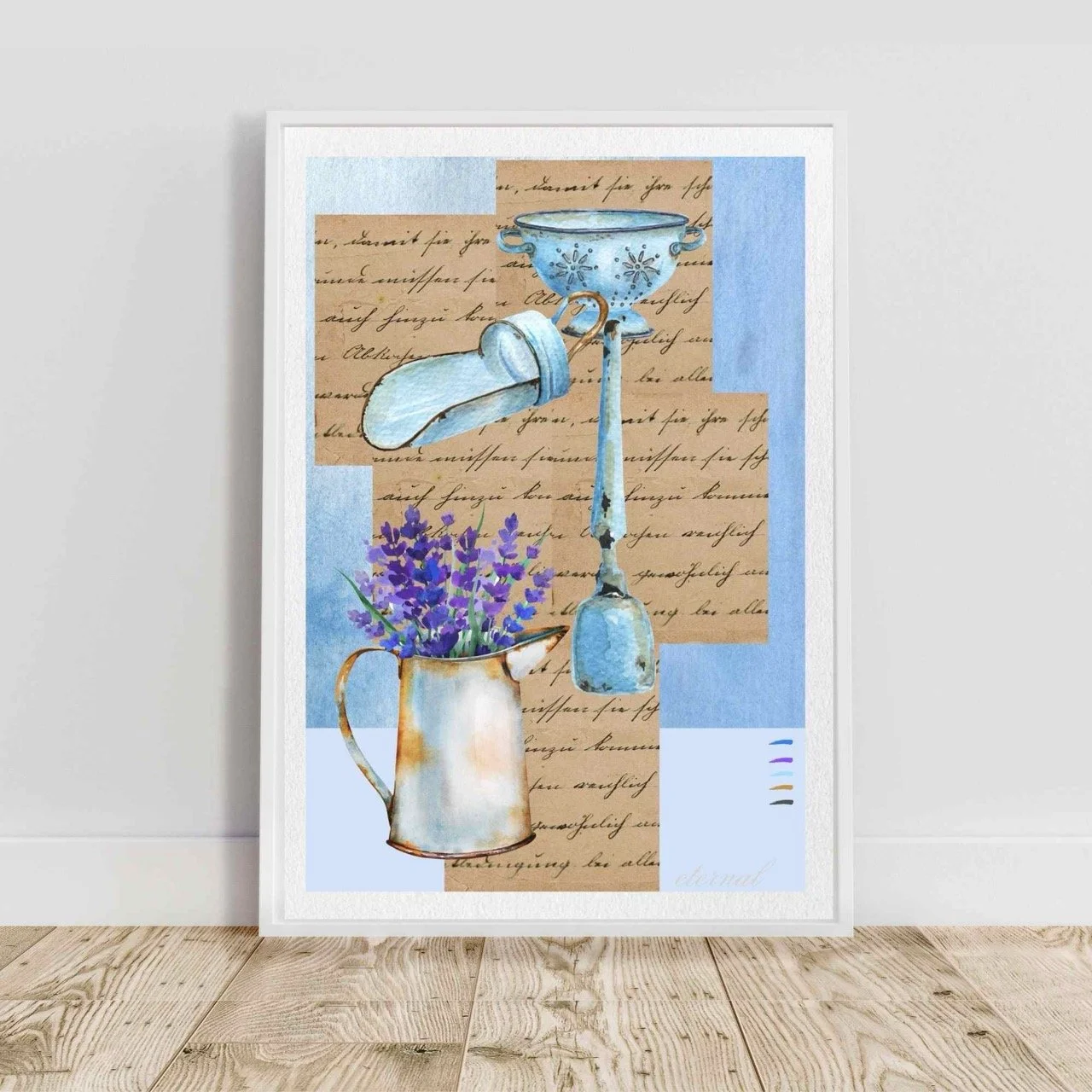 Vintage Charm in Lavender Blue Print - Special Edition Wall Art Eternal Art Prints - Eternal Art & Design