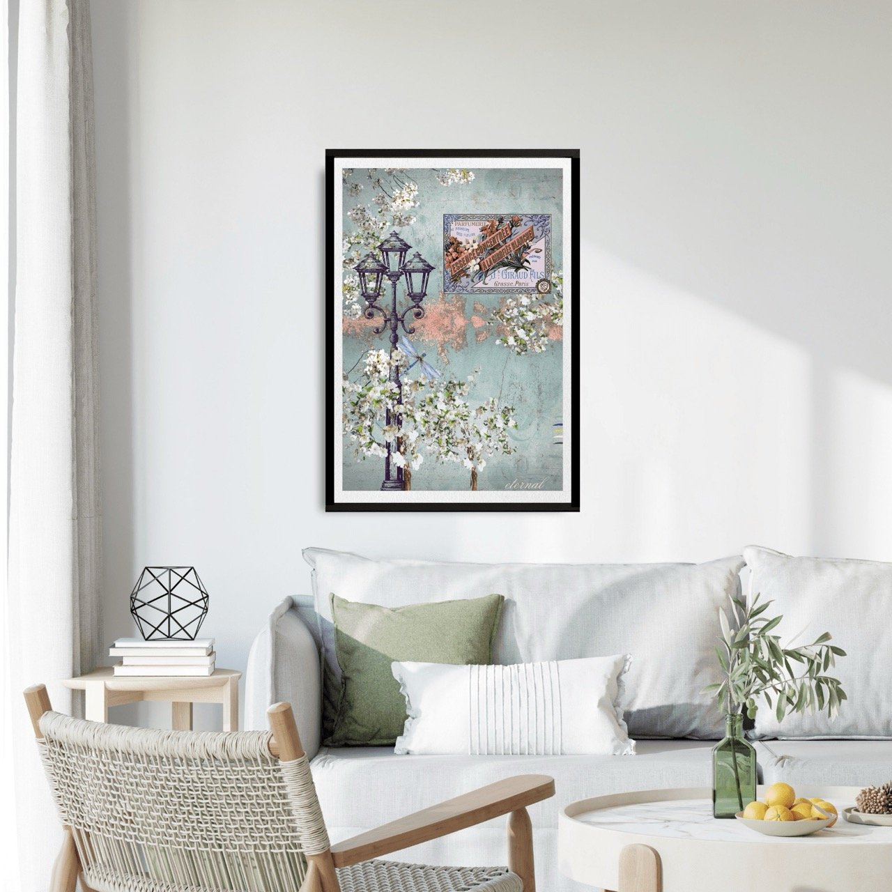 French-inspired Perfume Label and Floral Botanical Print - Special Edition Wall Art Eternal Art Prints - Eternal Art & Design