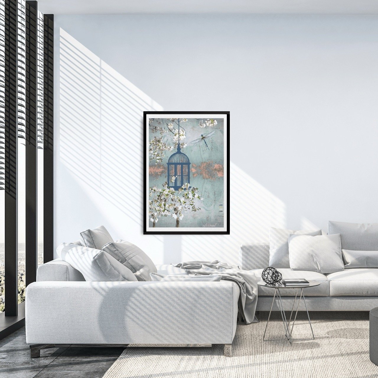 Hanging Birdcage Botanical Print French-Inspired - Special Edition Wall Art Eternal Art Prints - Eternal Art & Design