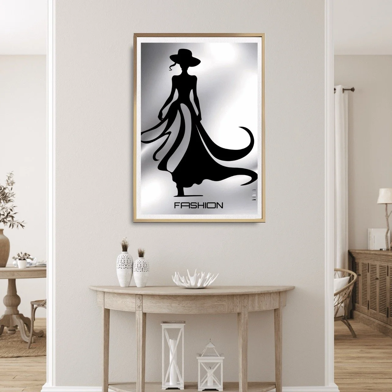 Fashion -inspired Female Silhouette Runway - Sydney Artist, Eternal Art Prints - Eternal Art & Design