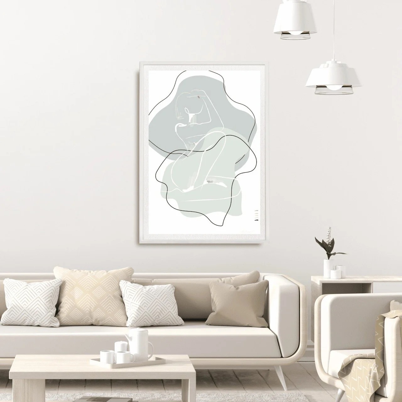 Female Nude Line Drawing Minimalist Wall Art Print, Sydney Artist - Eternal Art Prints - Eternal Art & Design