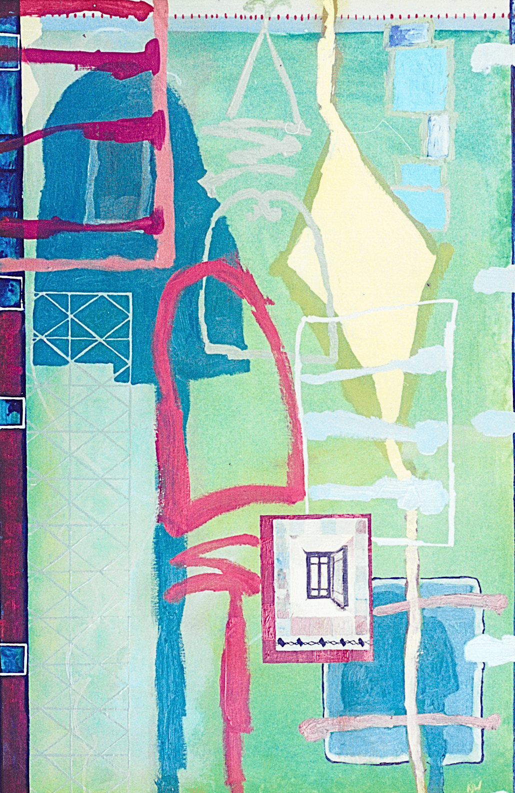 Window in Green | oil on Stonehenge | 500mmw x 700mmh     CORPORATE COLLECTION