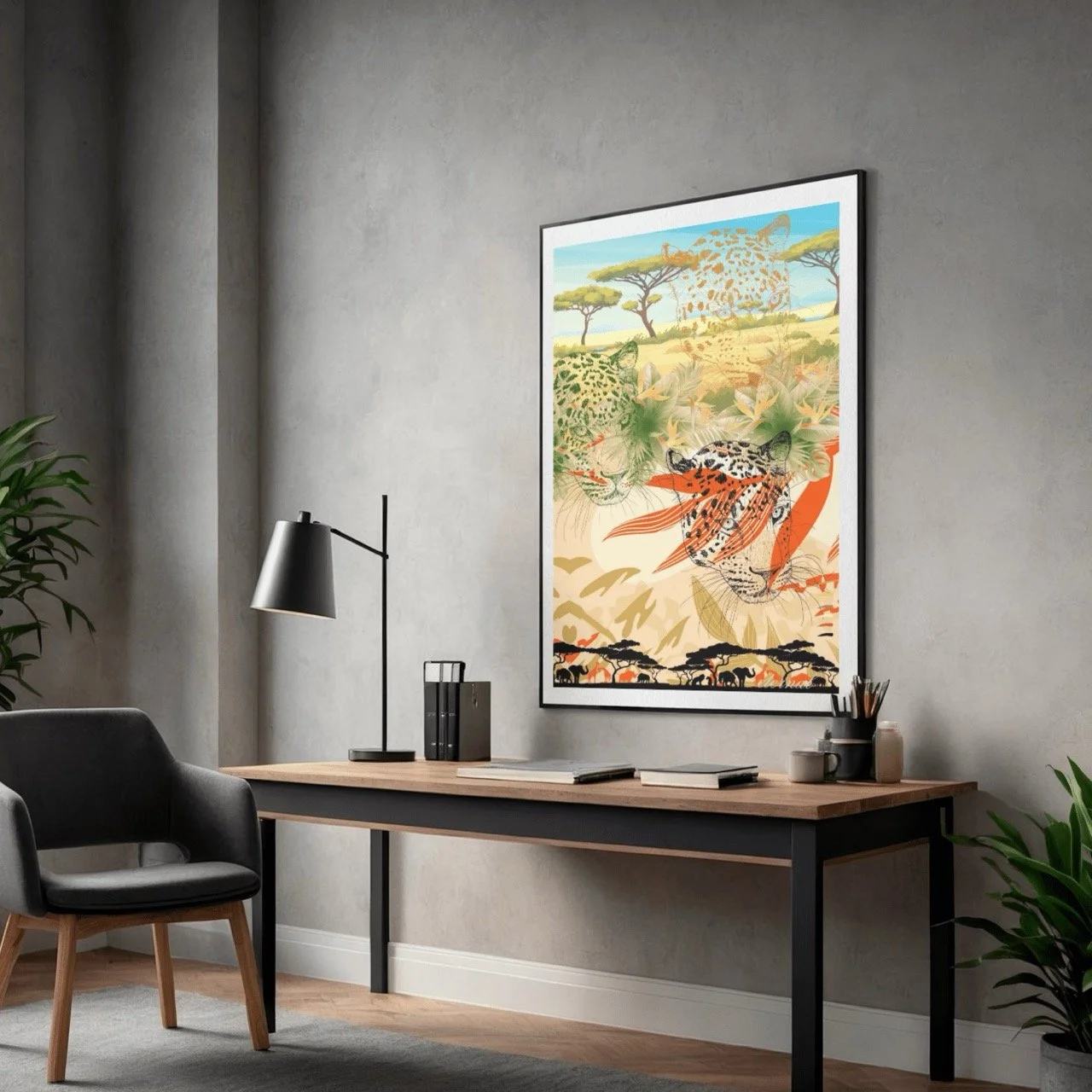 Cheetah on the Savannah Plains Wall Art Print, Eternal Art Prints - Eternal Art & Design