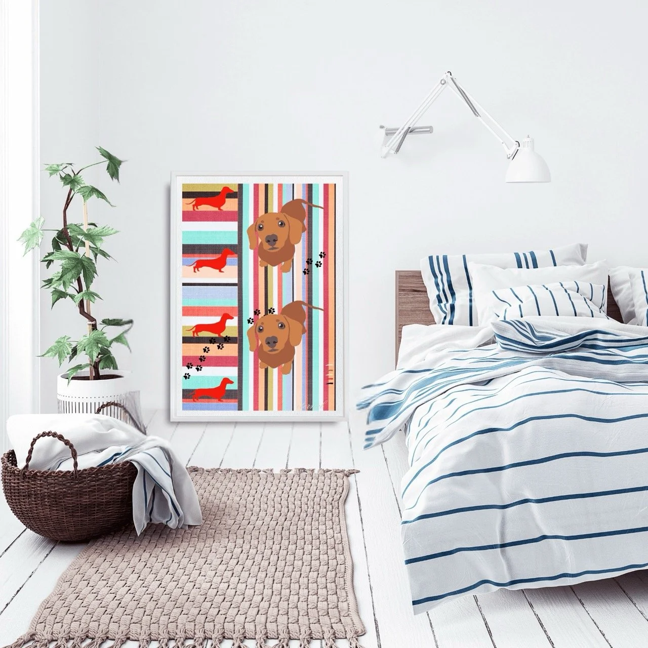 Dachshund Sausage Dog Wall Art Print - Sydney Artist, Eternal Art Prints - Eternal Art & Design