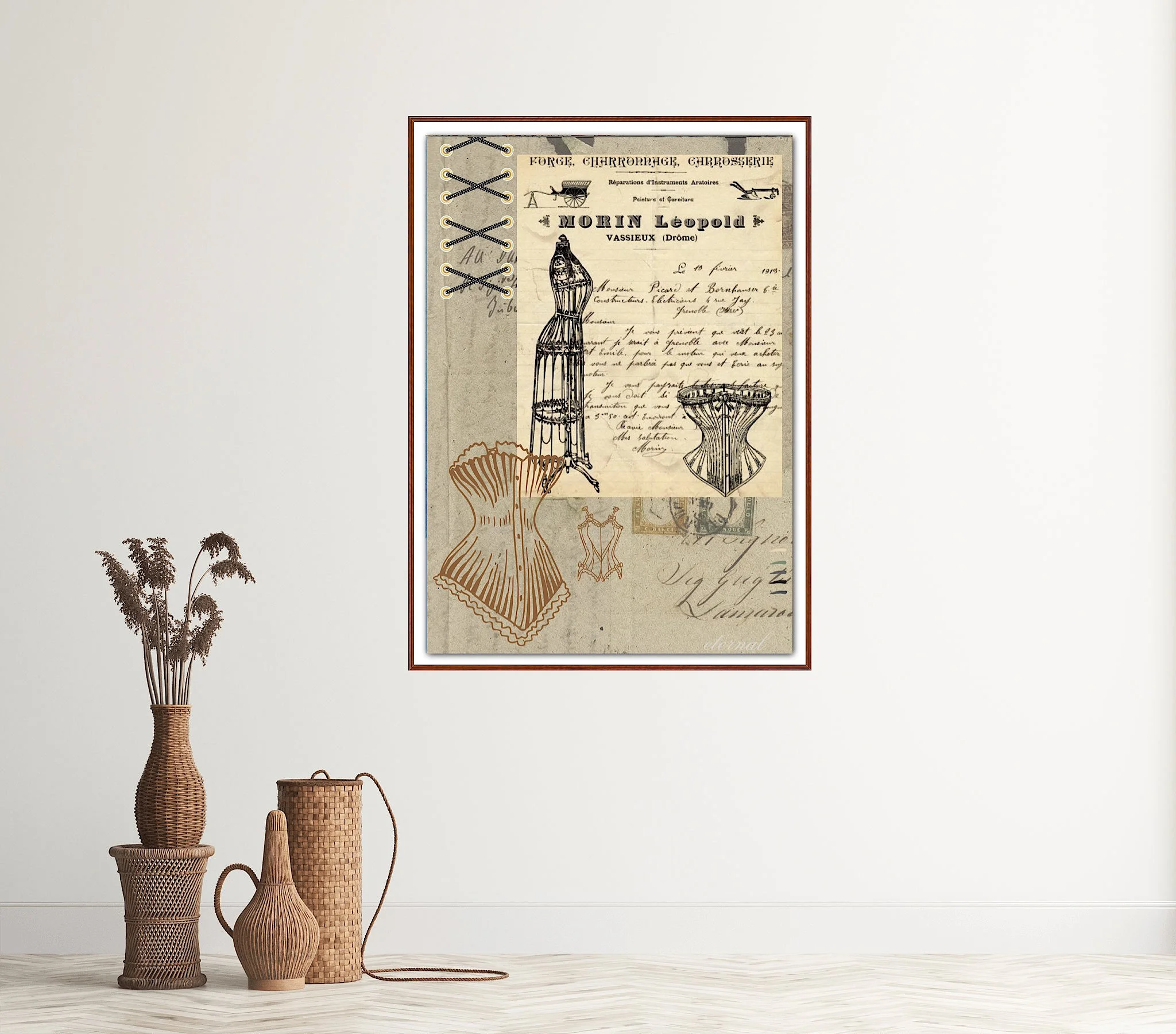 Vintage Corsetry Wall Art Print , Eternal Art & Design - Eternal Art & Design