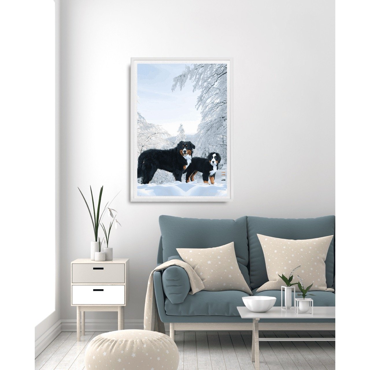 Bernese Mountain Dog Wall Art Print - Sydney Artist, Eternal Art Prints - Eternal Art & Design
