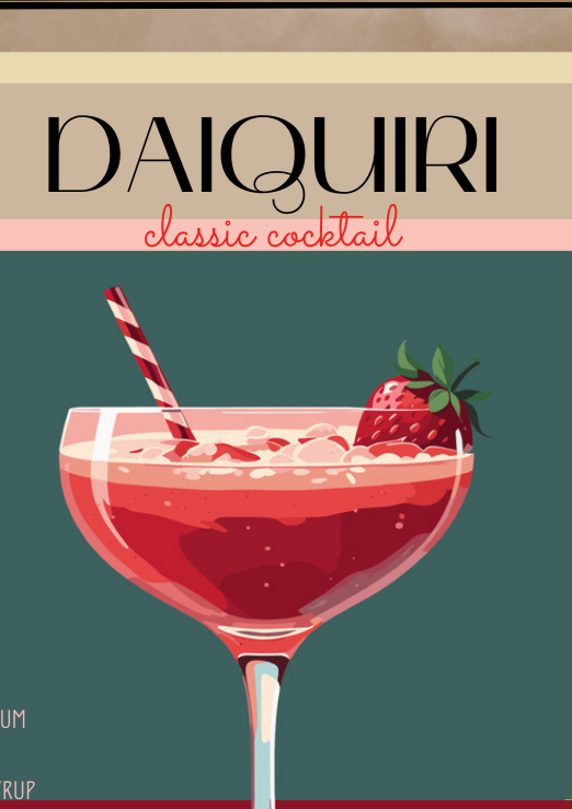 Daiquiri Cocktail Culture Wall Art Print, Eternal Art & Design - Eternal Art & Design
