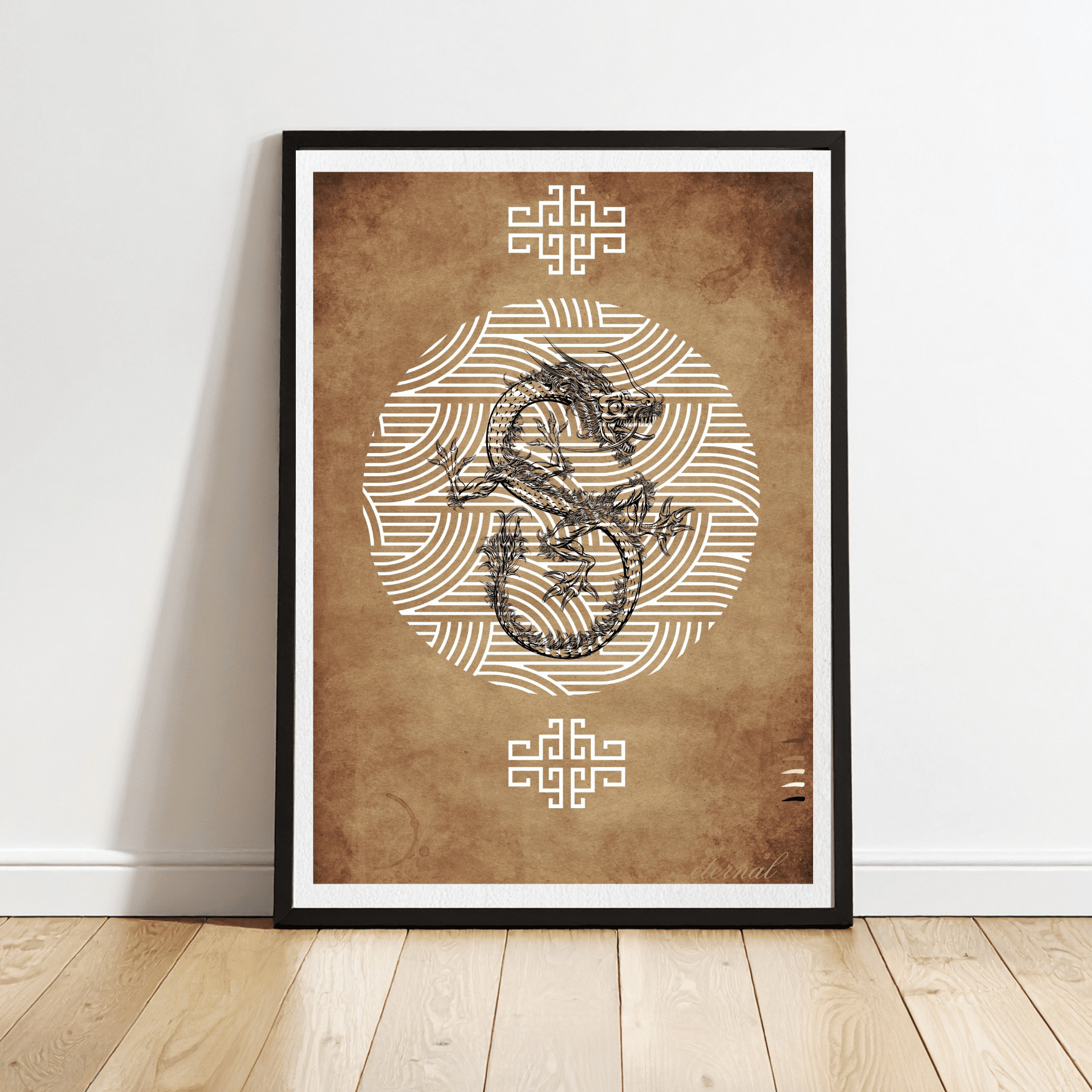 Oriental Dragon Wall Art Print, Eternal Art Prints - Eternal Art & Design
