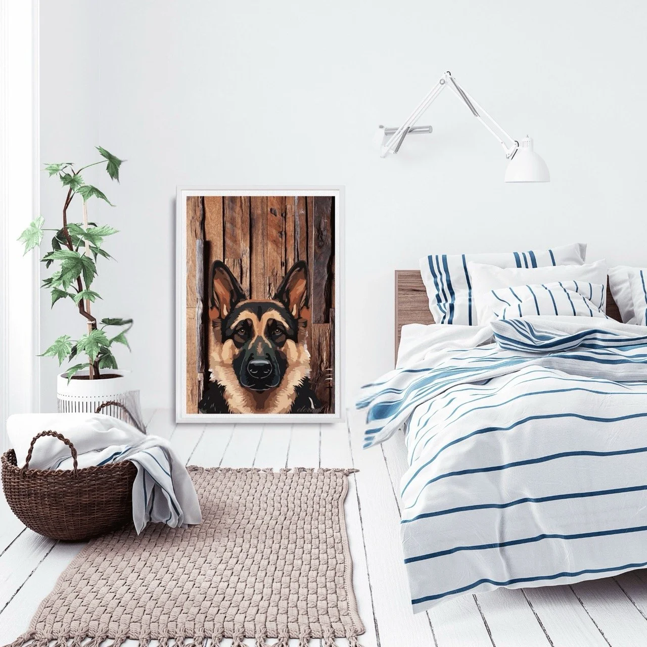 German Shepherd Dog Wall Art Print - Sydney Artist, Eternal Art & Design Prints - Eternal Art & Design