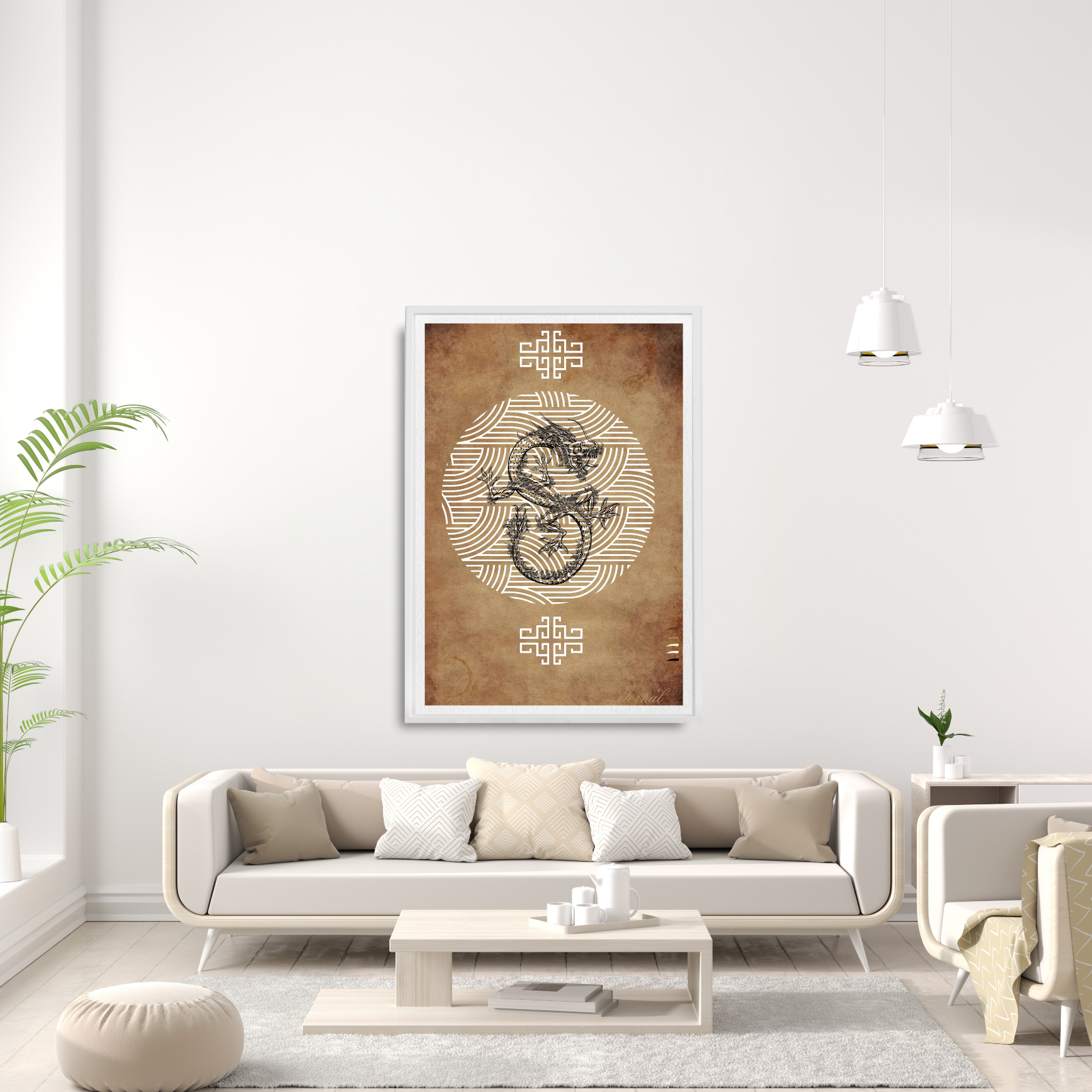 Oriental Dragon Wall Art Print, Eternal Art Prints - Eternal Art & Design