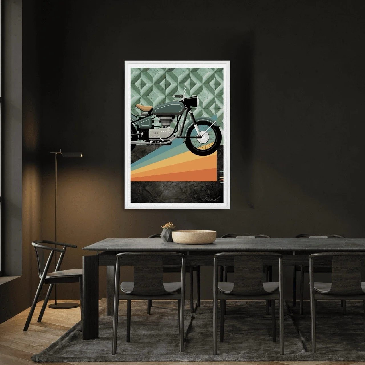 Retro Ride: Vintage Motorbike Print - Sydney Artist, Eternal Art Prints - Eternal Art & Design