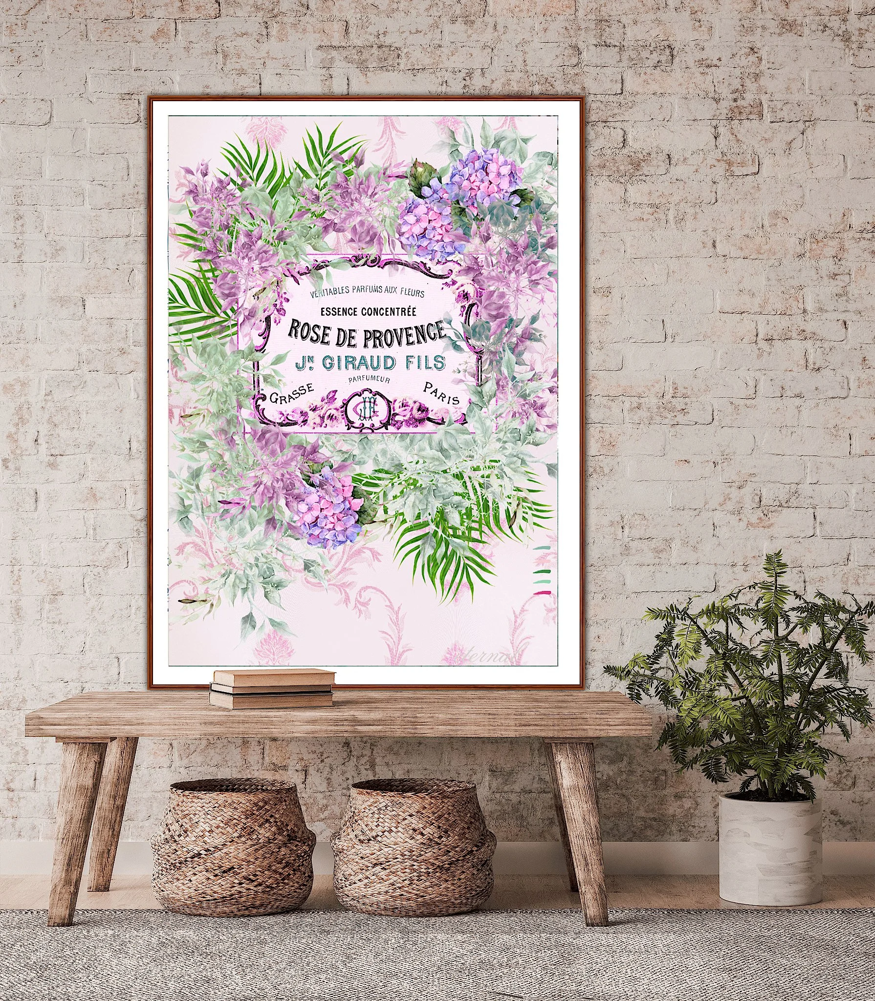 "Rose de Provence" Botanical Print - Special Edition Wall Art Eternal Art Prints