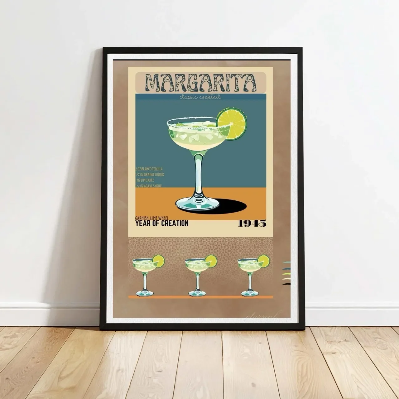 black framed margarita print I10081 Large cnr_converted.webp
