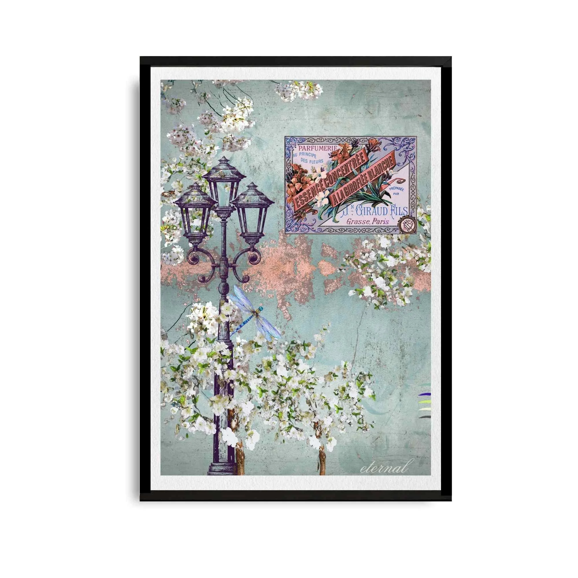 French-inspired Perfume Label and Floral Botanical Print - Special Edition Wall Art Eternal Art Prints - Eternal Art & Design