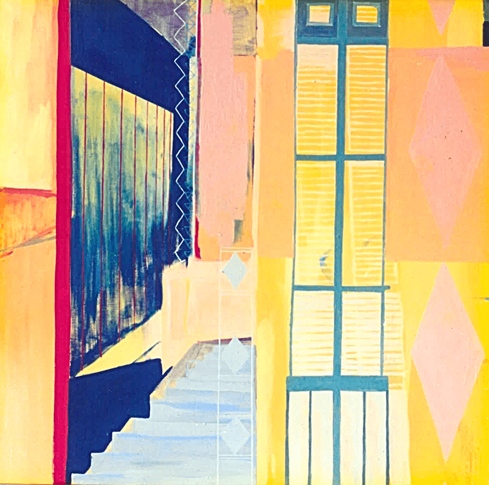 Architectural Spaces Yellow  | Oil on Canvas | 1000mmw x 1000mmh     PRIVATE OWNER
