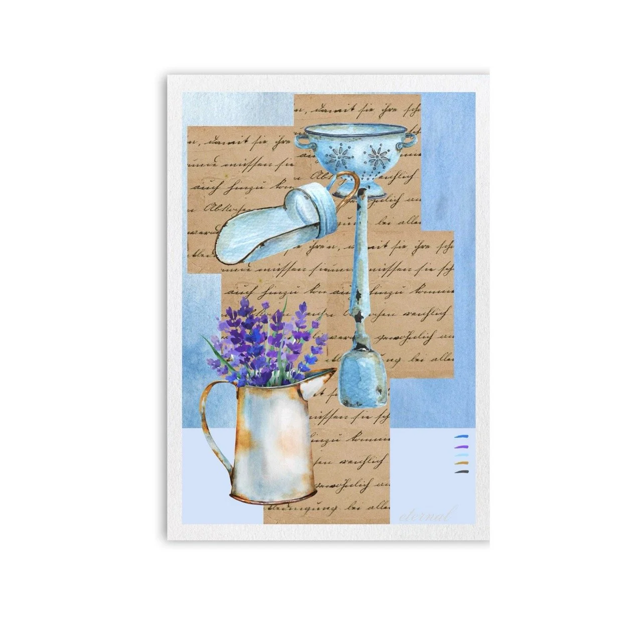 Vintage Charm in Lavender Blue Print - Special Edition Wall Art Eternal Art Prints - Eternal Art & Design