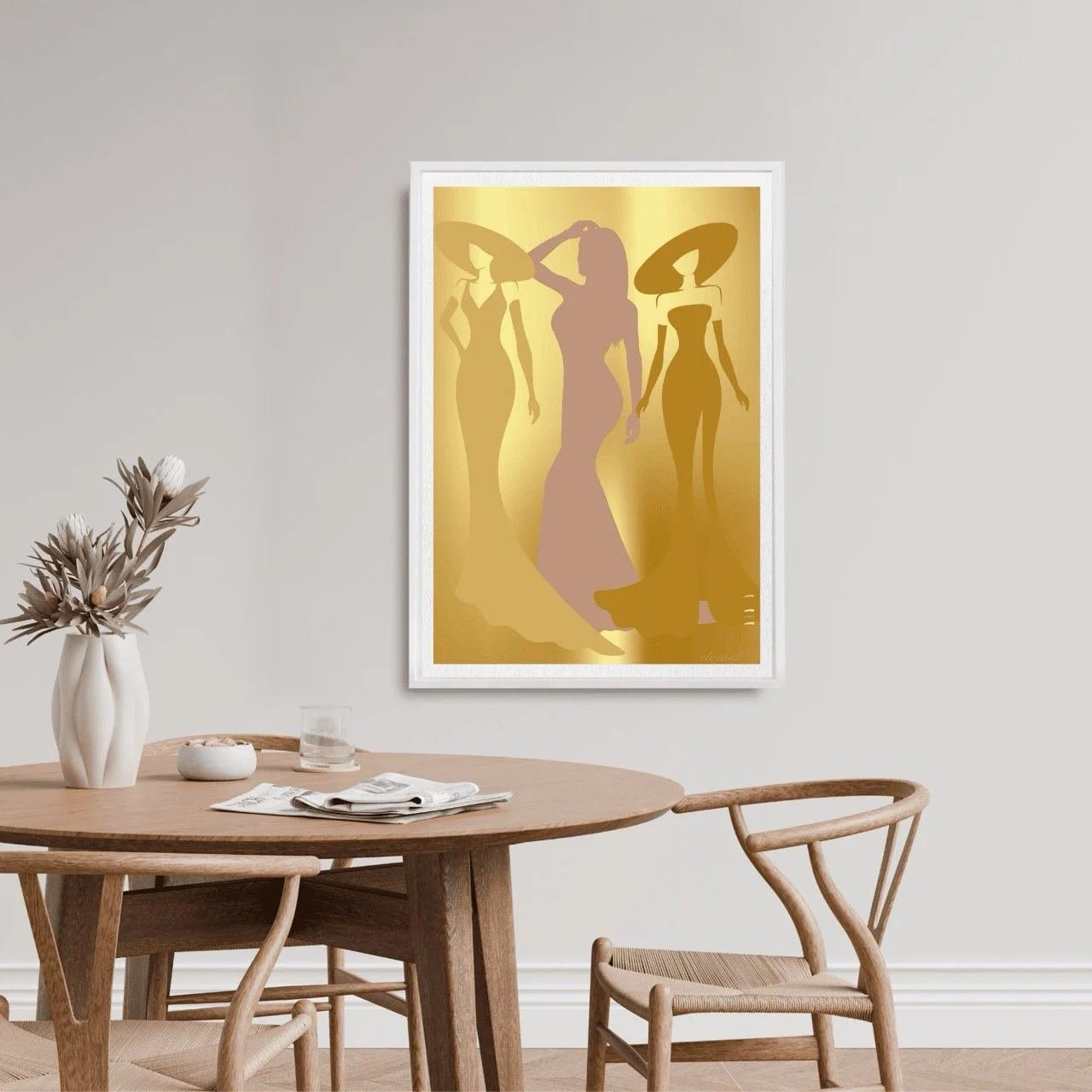 Female Stage Icons in Gold Art Print - Sydney Artist, Eternal Art Prints - Eternal Art & Design