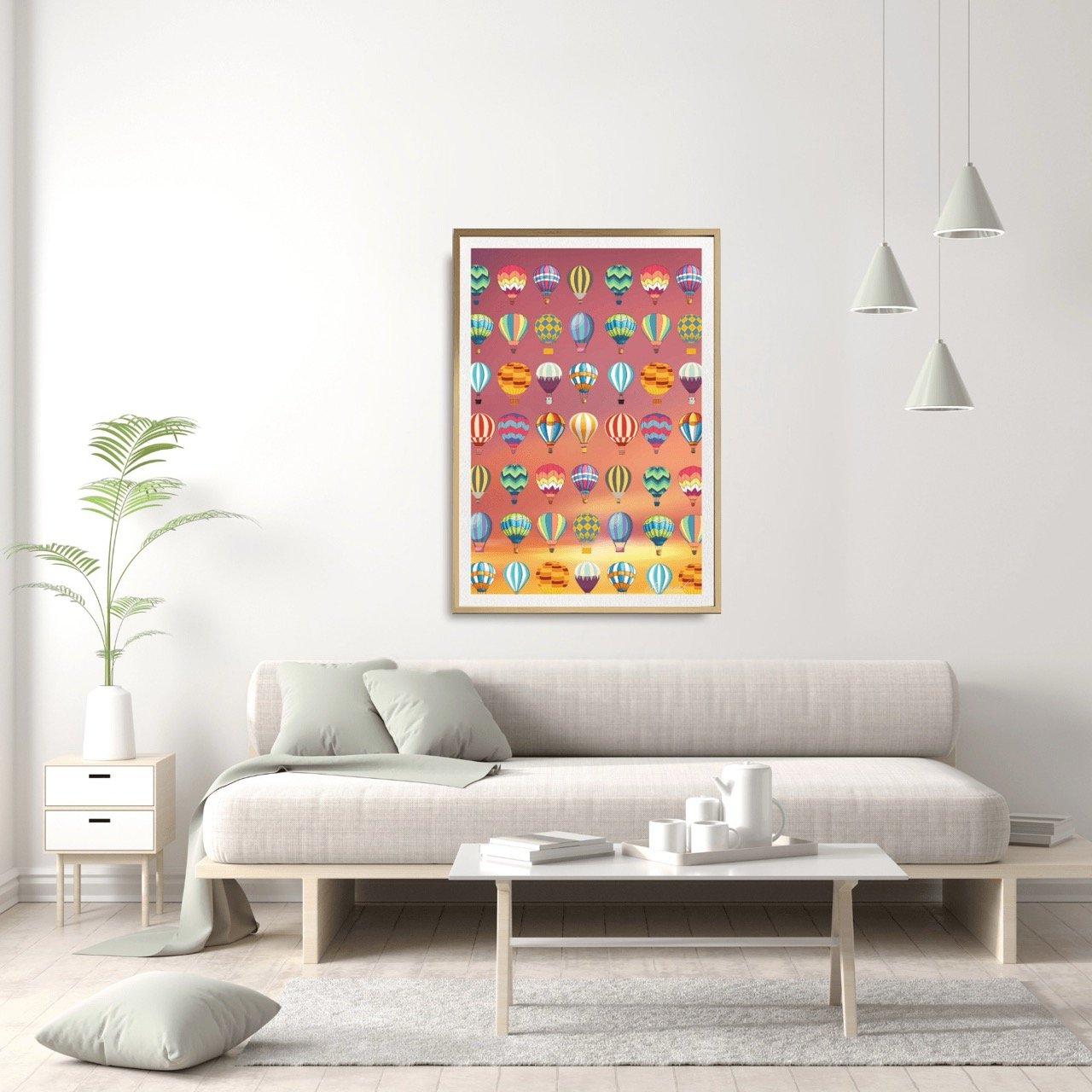 Sunset Balloon Adventure Art Print - Sydney Artist, Eternal Art Prints - Eternal Art & Design