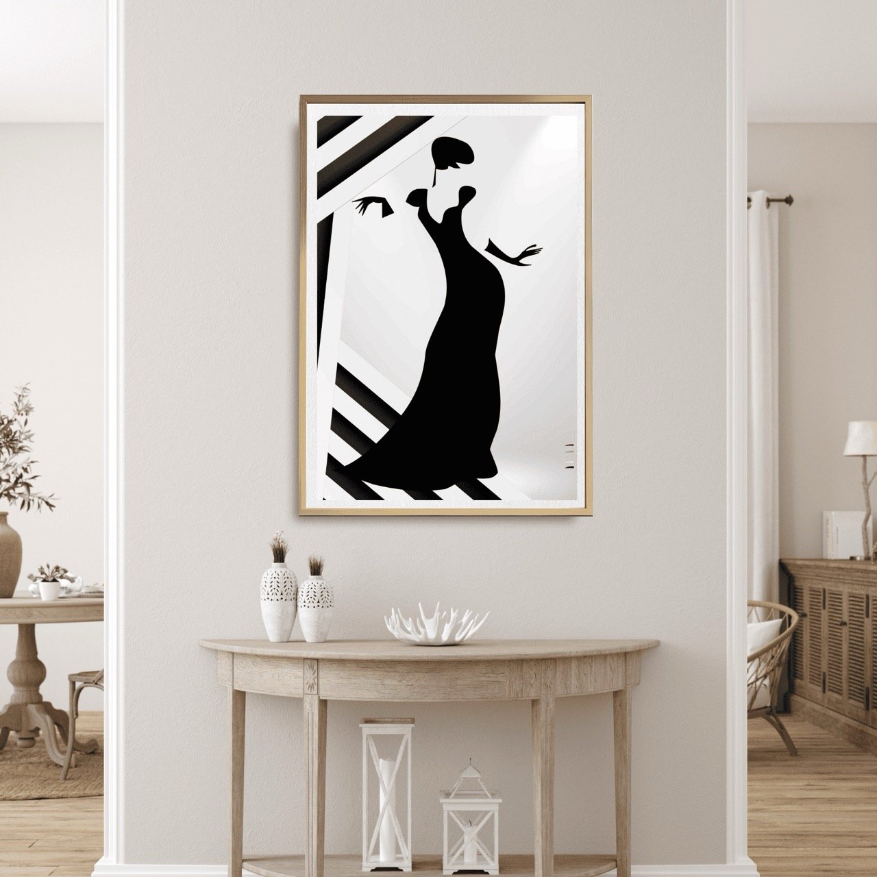 Fashion Female Silhouette with Gloves Art Print - Sydney Artist, Eternal Art Prints - Eternal Art & Design