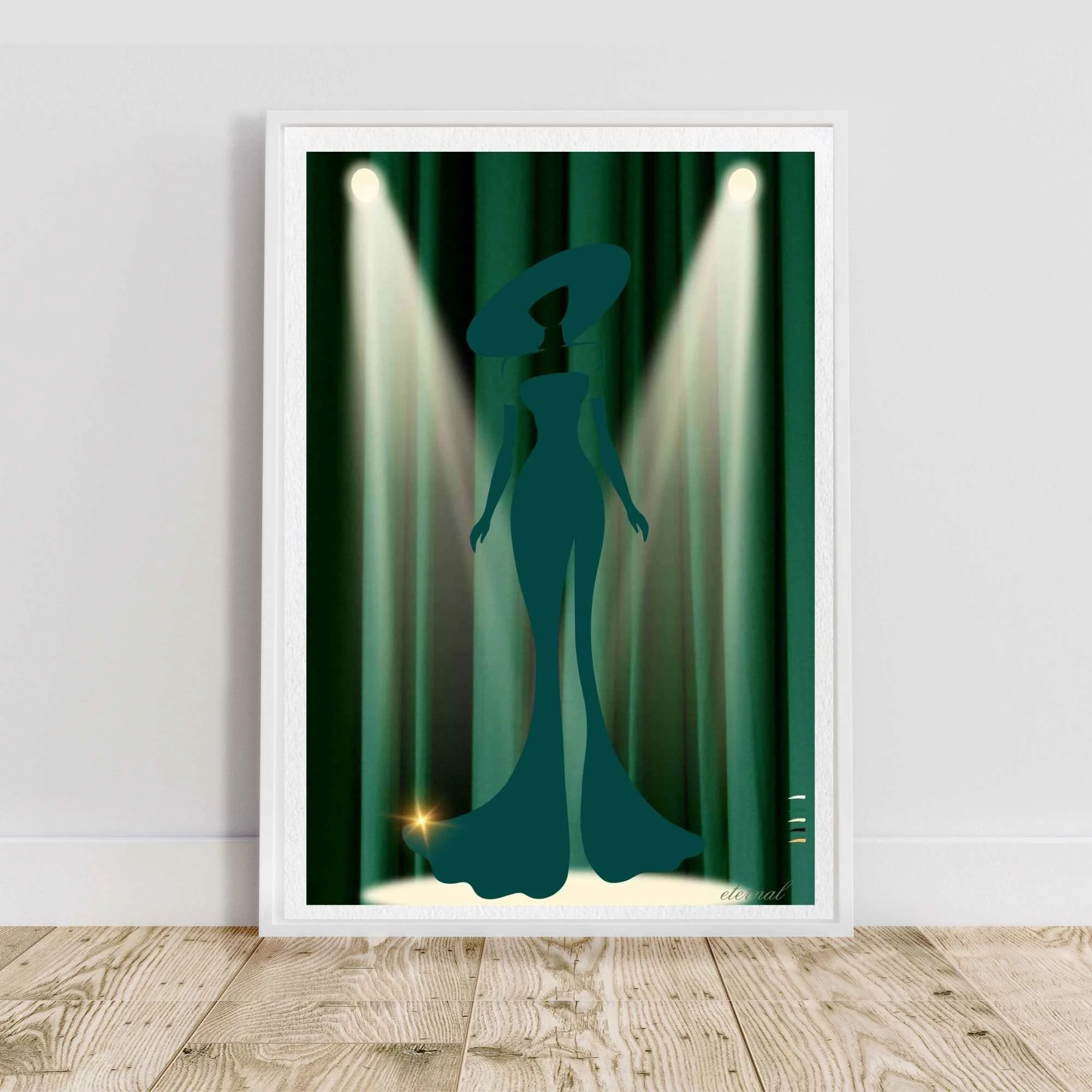 Rainbow Stage Icon in Gree Art Print - Sydney Artist, Eternal Art Prints - Eternal Art & Design