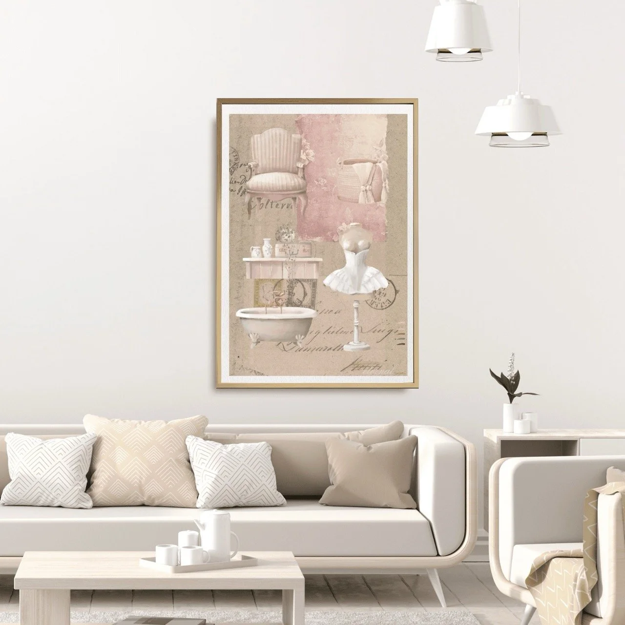 Vintage Pretty Pink Mannequin Wall Art, Eternal Art Prints - Eternal Art & Design