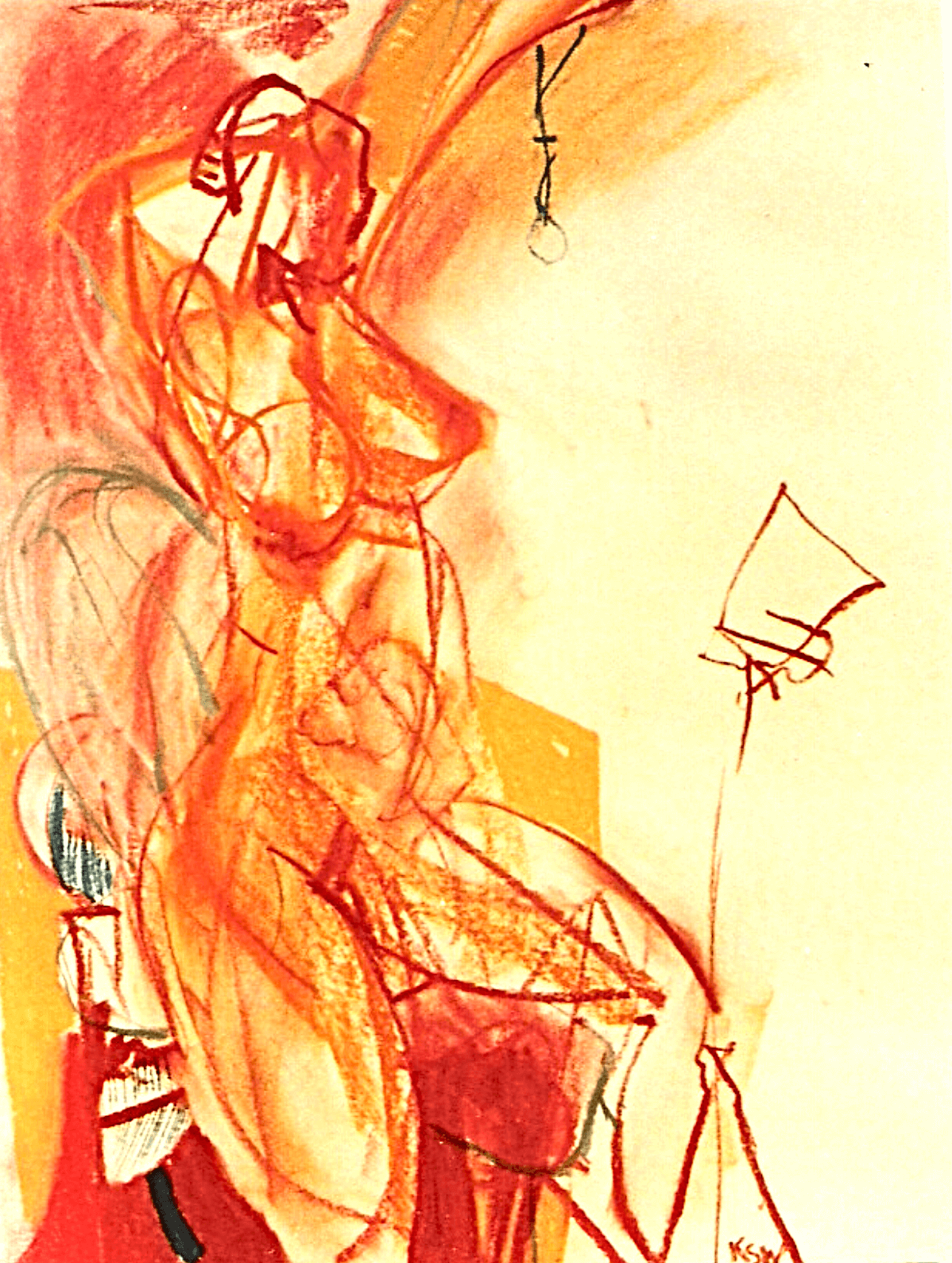  Female Form seated  | Soft Pastel on Stonehenge | 594mmw x 420mmh     PRIVATE OWNER