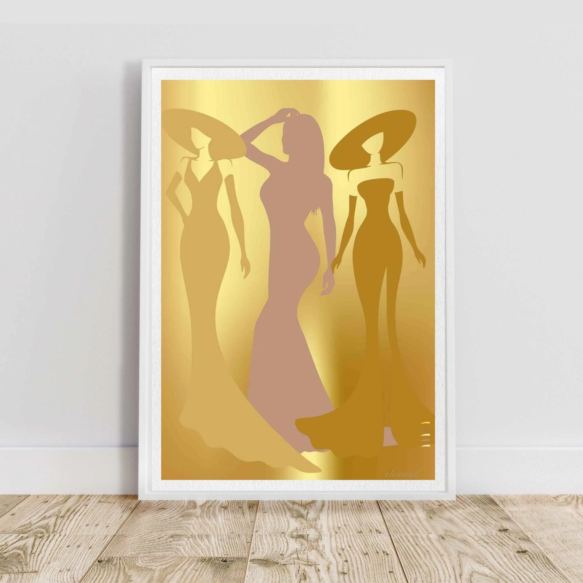 Female Stage Icons in Gold Art Print - Sydney Artist, Eternal Art Prints - Eternal Art & Design