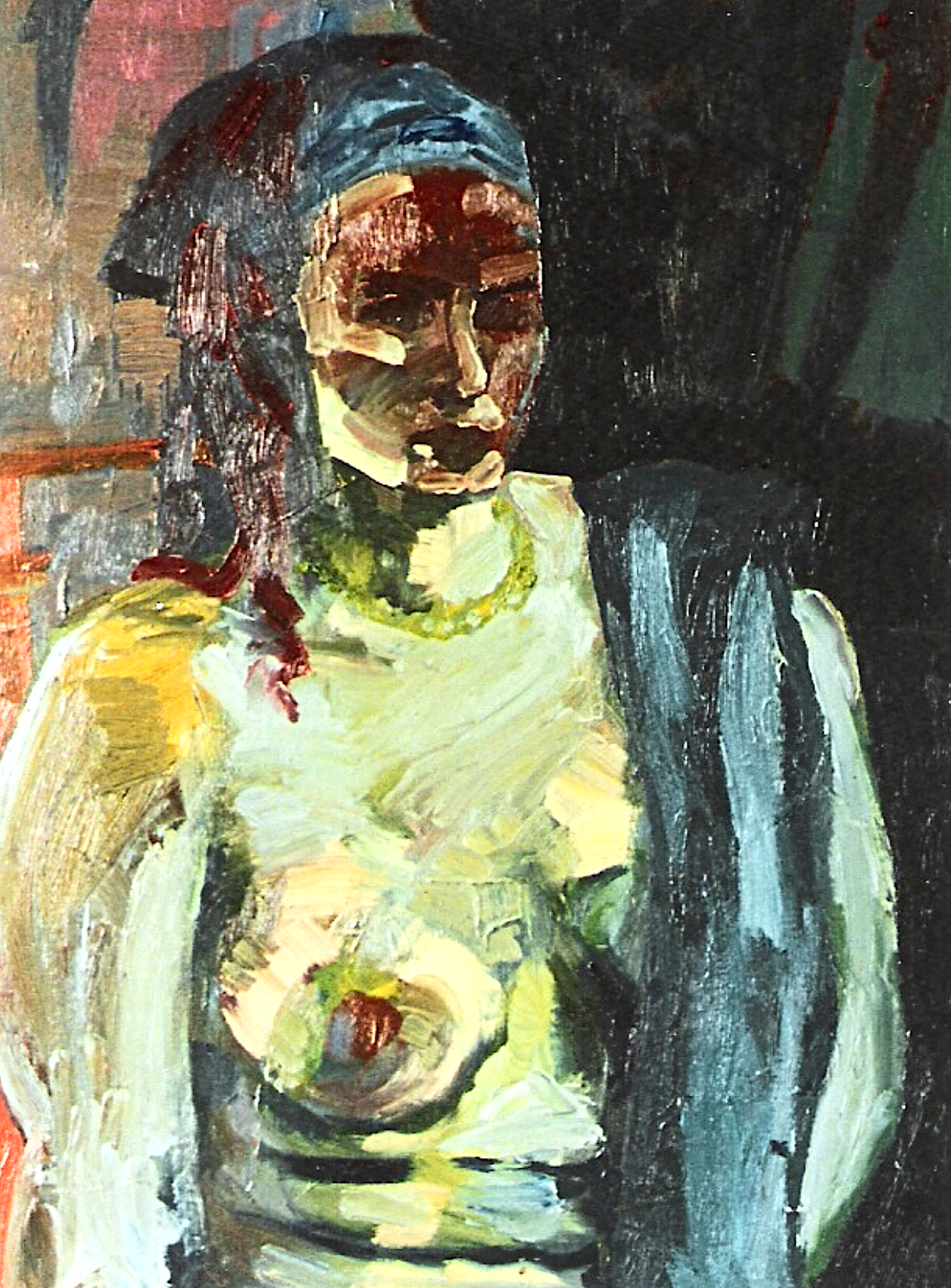 Woman with Bandana | Oil on Canvas | 500mmw x 800mmh ARTISTS COLLECTION