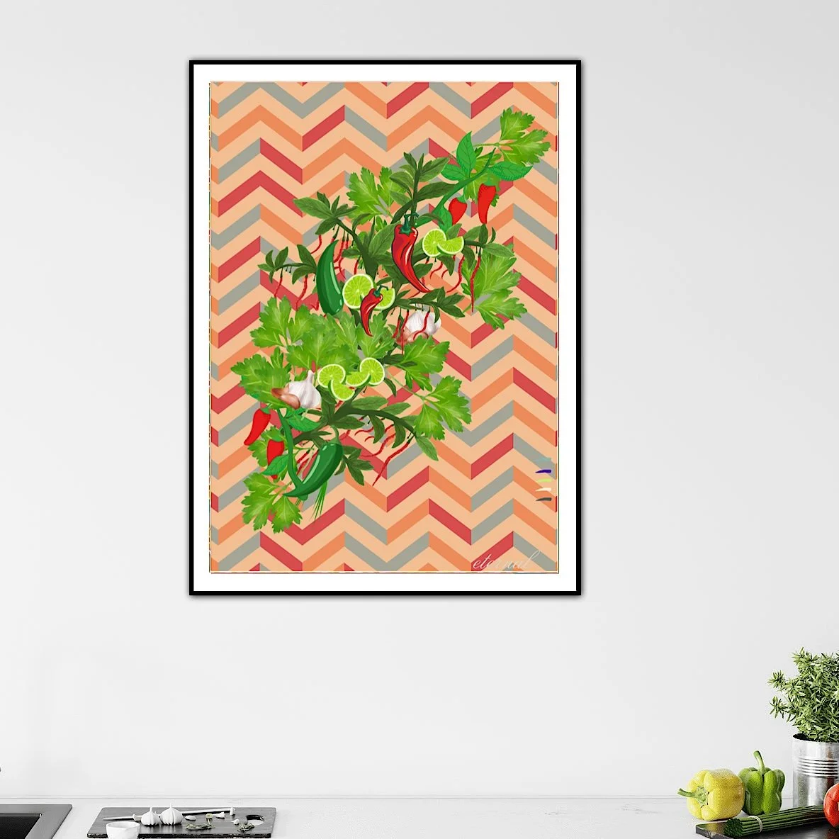 Chili Lime Zest Wall Art Print, Eternal Art & Design - Eternal Art & Design