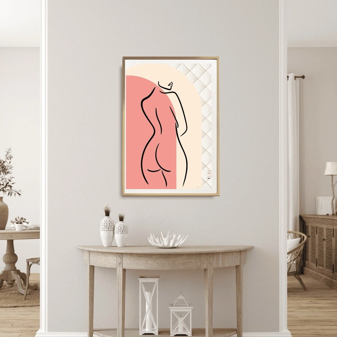 Female Figure with Orange Archway Wall Art Print, Sydney Artist - Eternal Art Prints - Eternal Art & Design