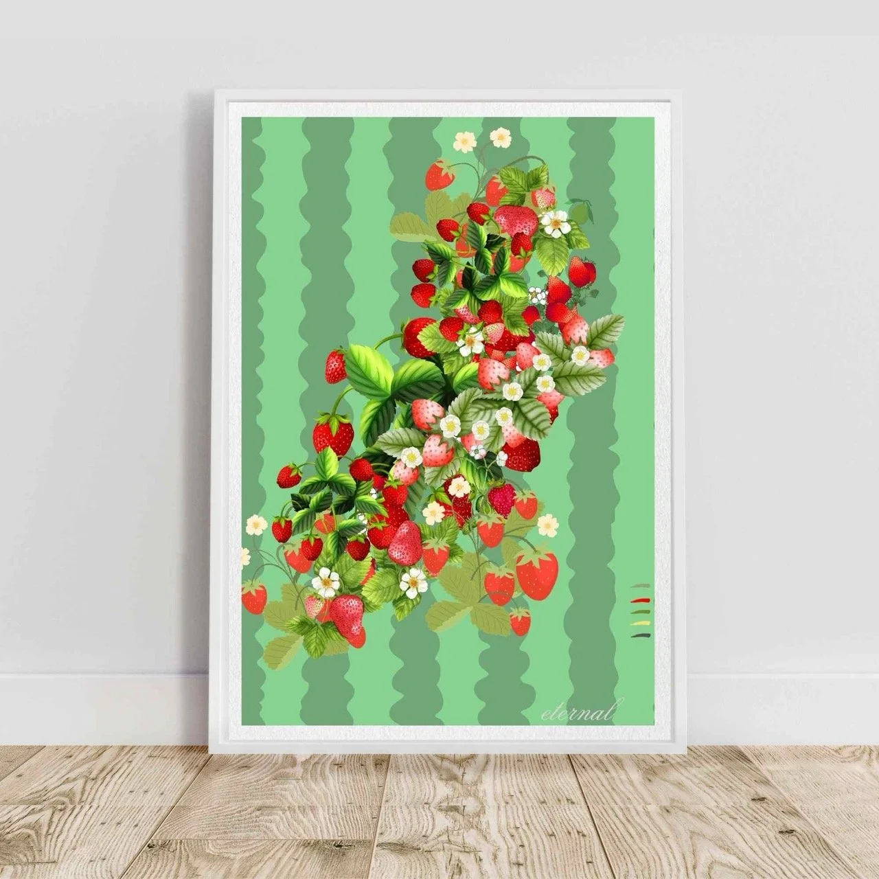 Strawberry Delight Botanical Print - Special Edition Wall Art Eternal Art Prints - Eternal Art & Design