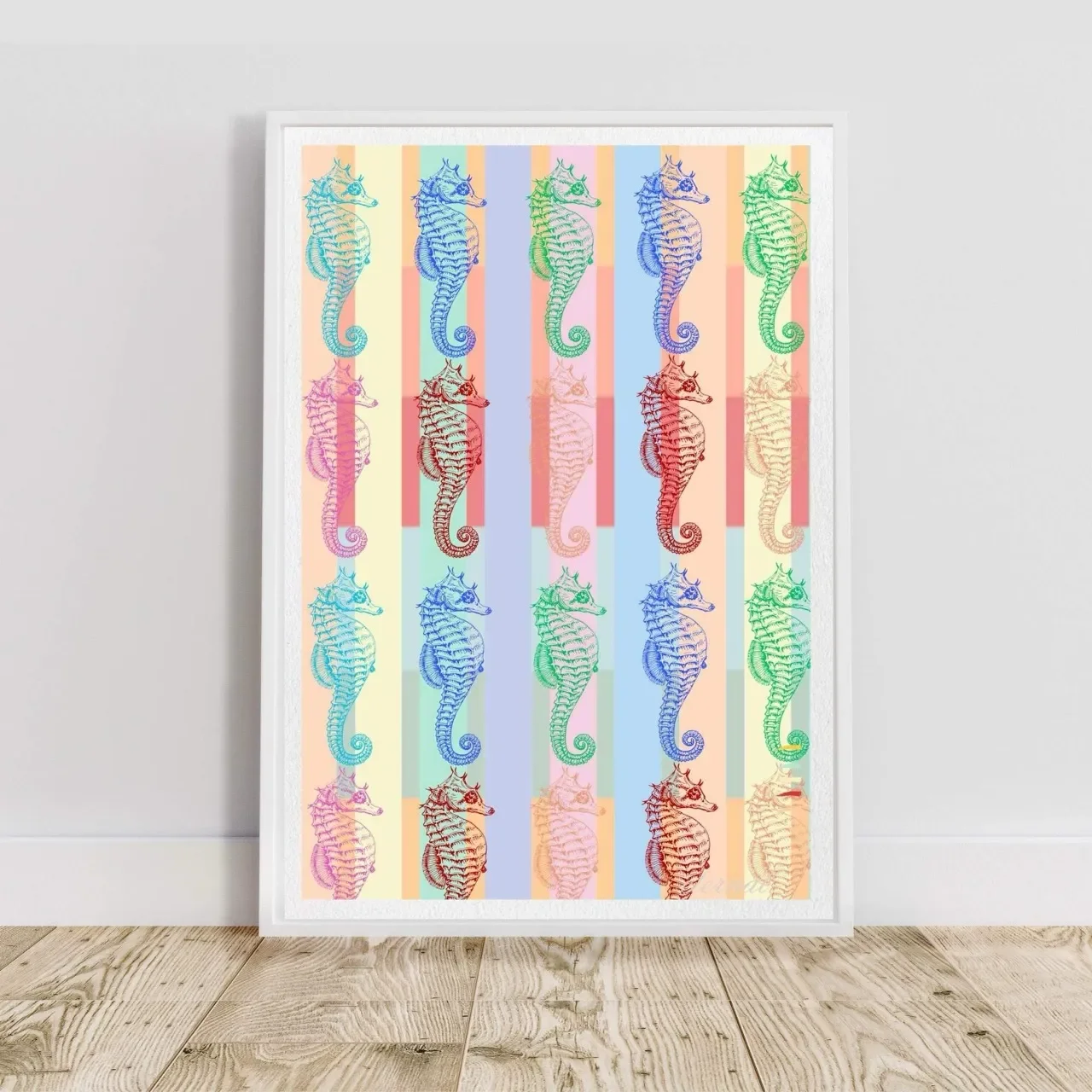 white framed seahorse print A10002 Large cnr_converted.webp