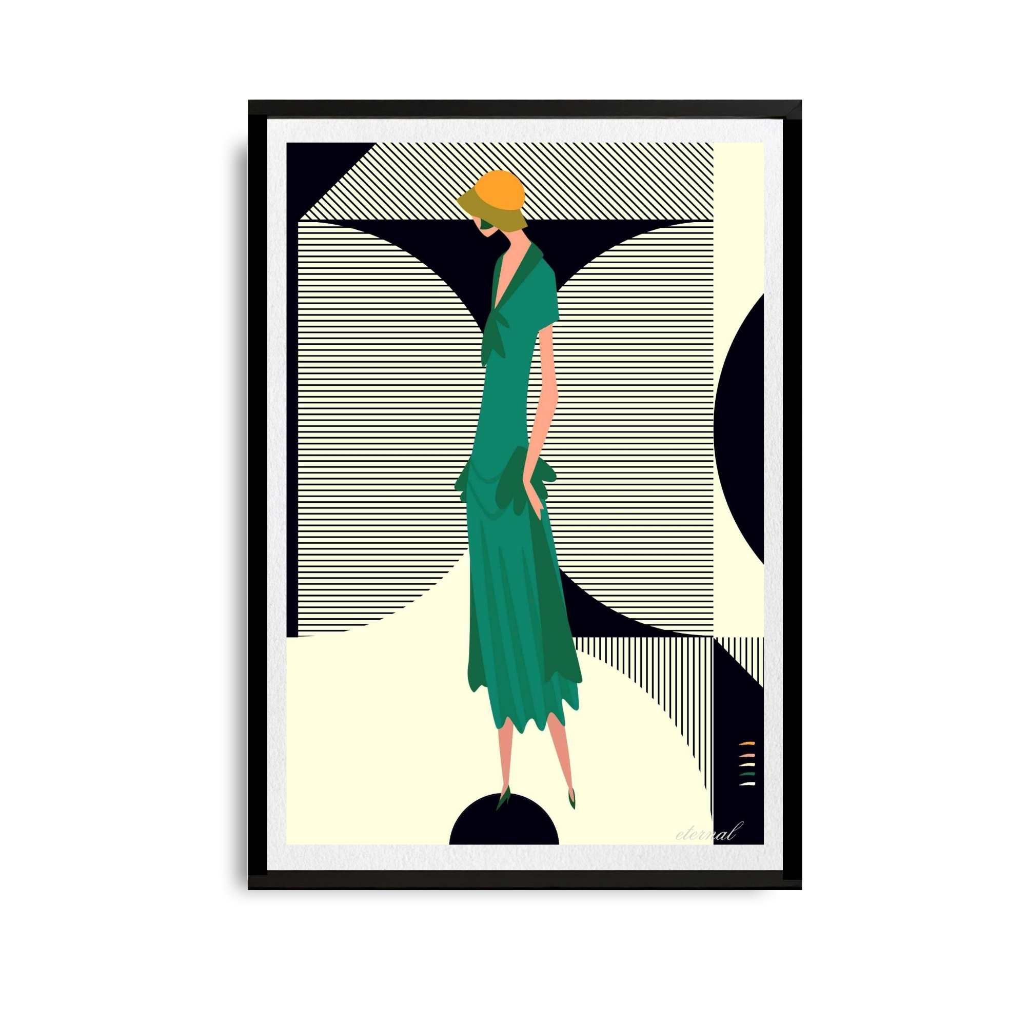 Glamorous 1920s Woman Art Deco Print 2 - Sydney Artist, Eternal Art Prints - Eternal Art & Design