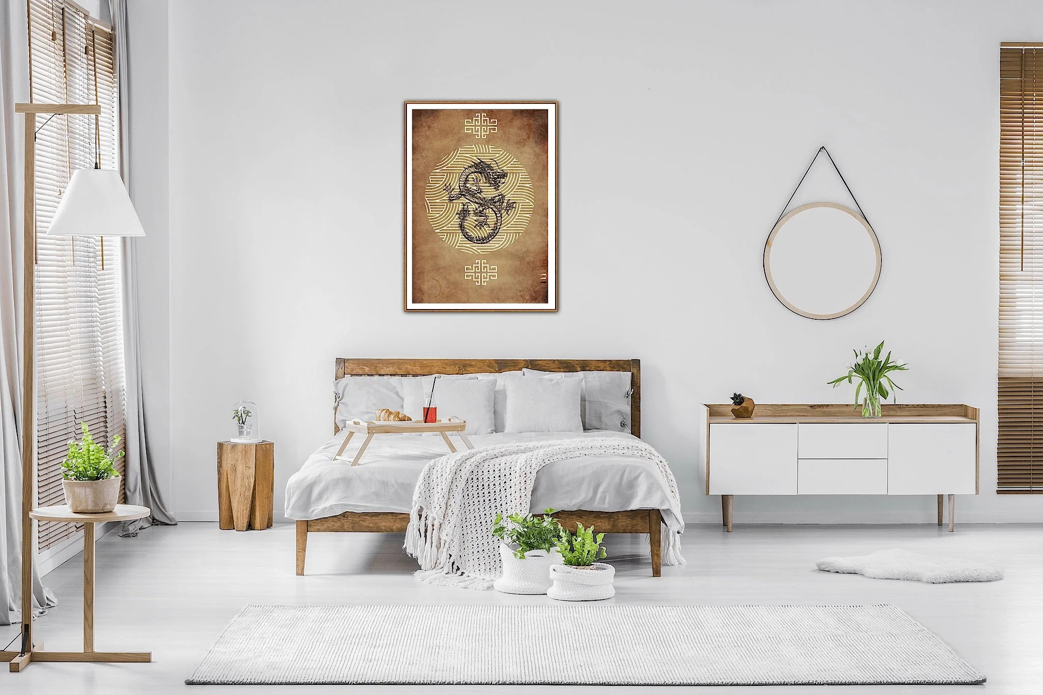 Oriental Dragon Wall Art Print, Eternal Art & Design - Eternal Art & Design
