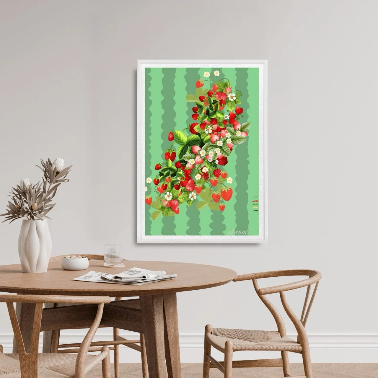 Strawberry Delight Botanical Print - Special Edition Wall Art Eternal Art Prints - Eternal Art & Design