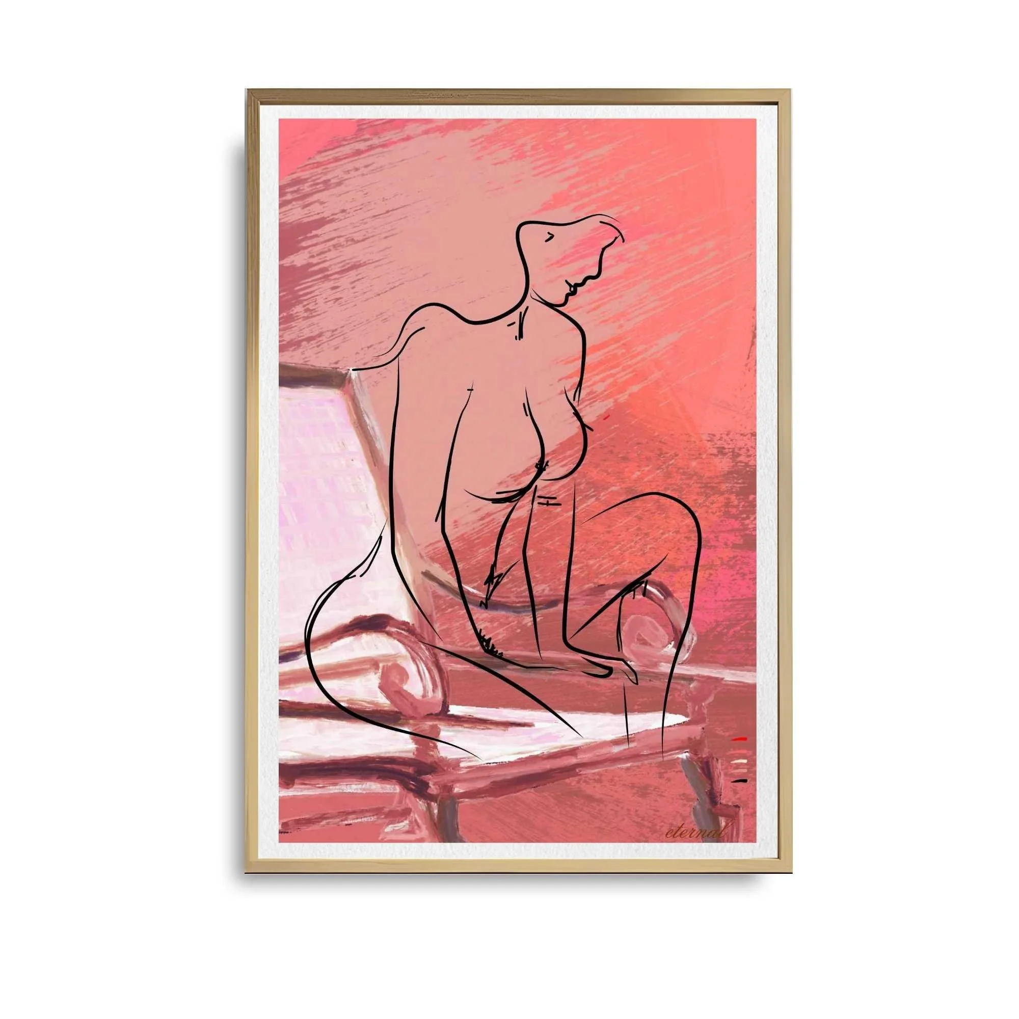 Female Figure in Red Wall Art Print, Sydney Artist - Eternal Art Prints - Eternal Art & Design