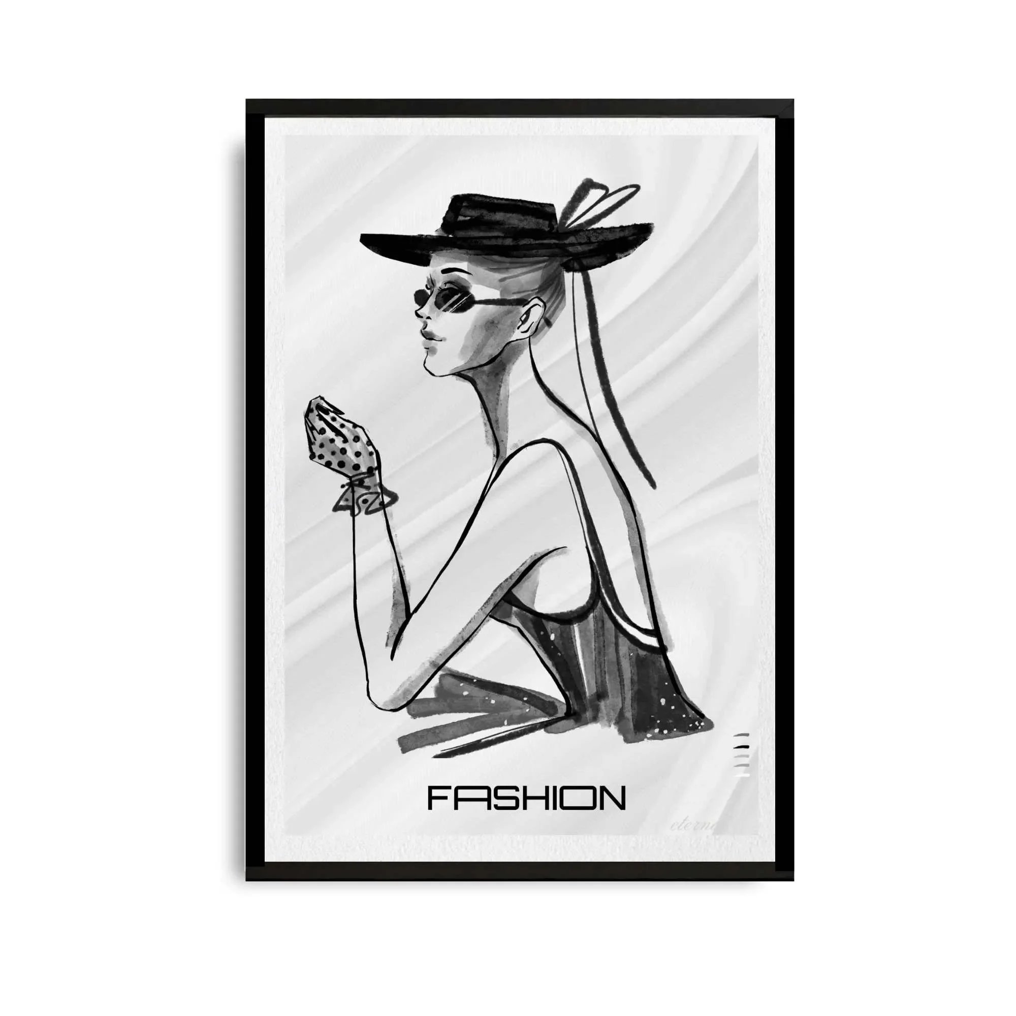 black framed print. N10045 wht bg_converted.webp