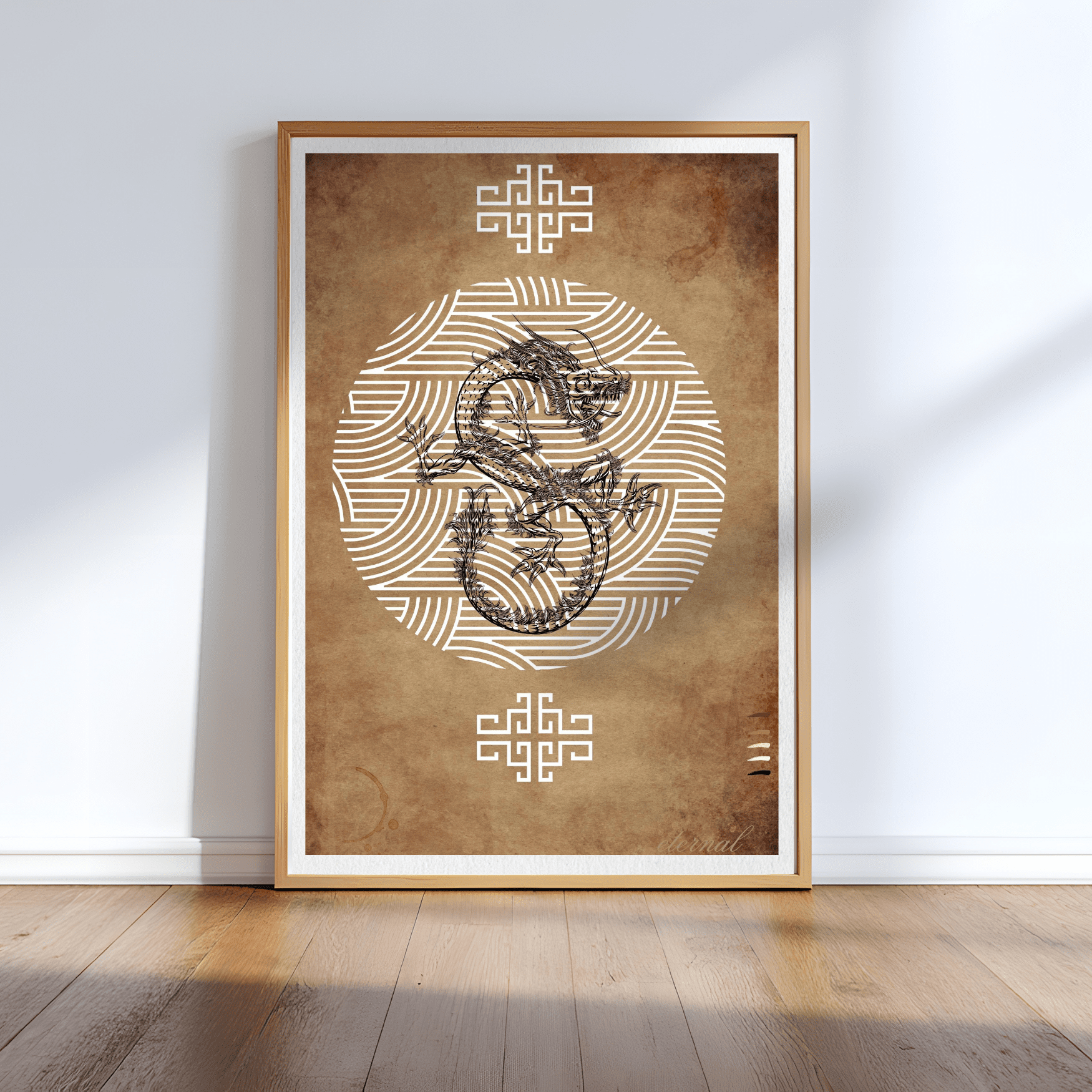 Oriental Dragon Wall Art Print, Eternal Art Prints