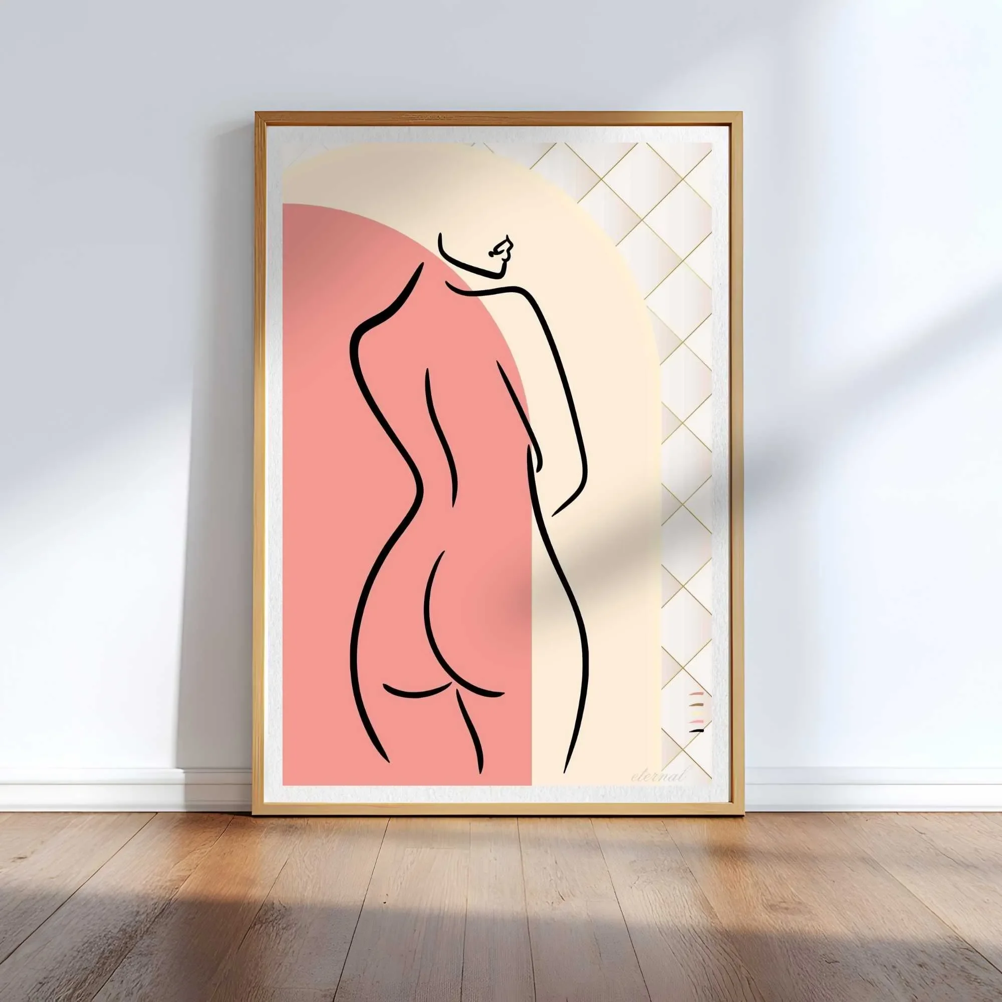 Female Figure with Orange Archway Wall Art Print, Sydney Artist - Eternal Art Prints