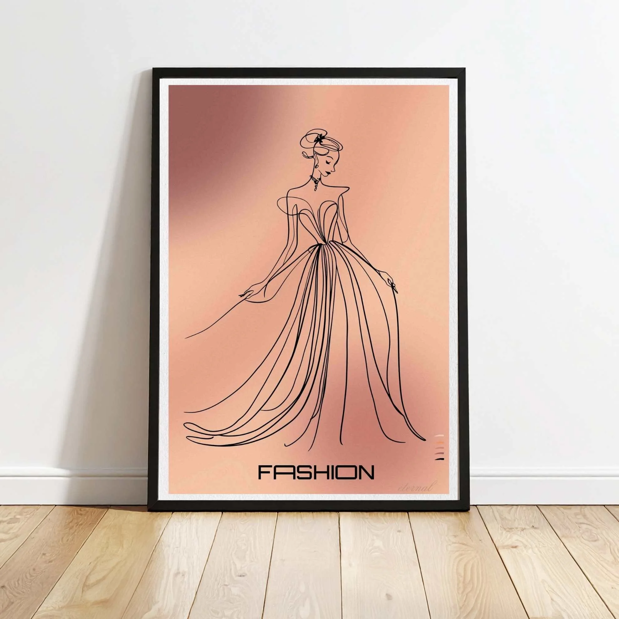 Fashion-inspired Female in Gown Art Print - Sydney Artist, Eternal Art Prints - Eternal Art & Design