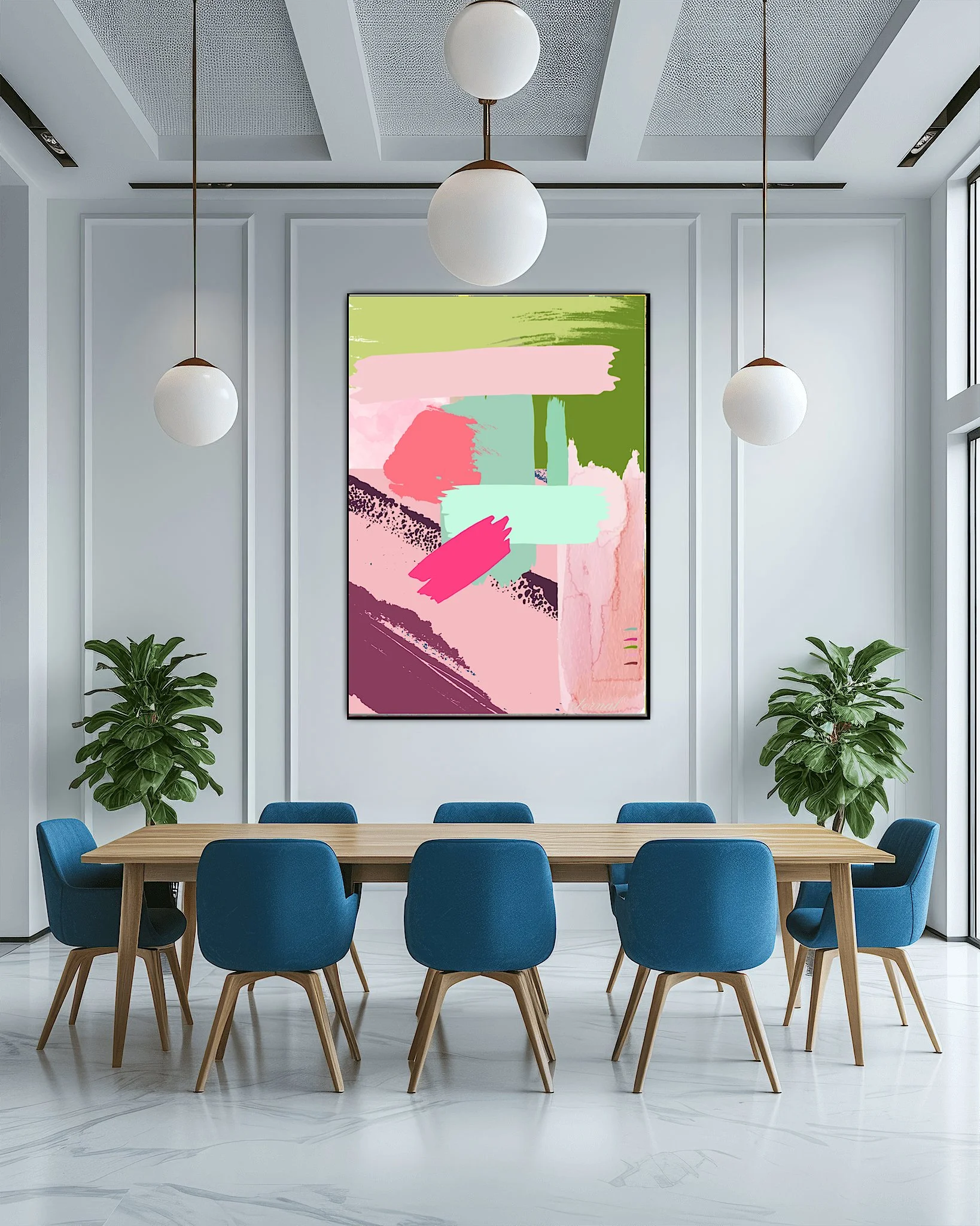 Modern Abstract Brushstrokes 3 Art Print - Sydney Artist, Eternal Art & Design - Eternal Art & Design