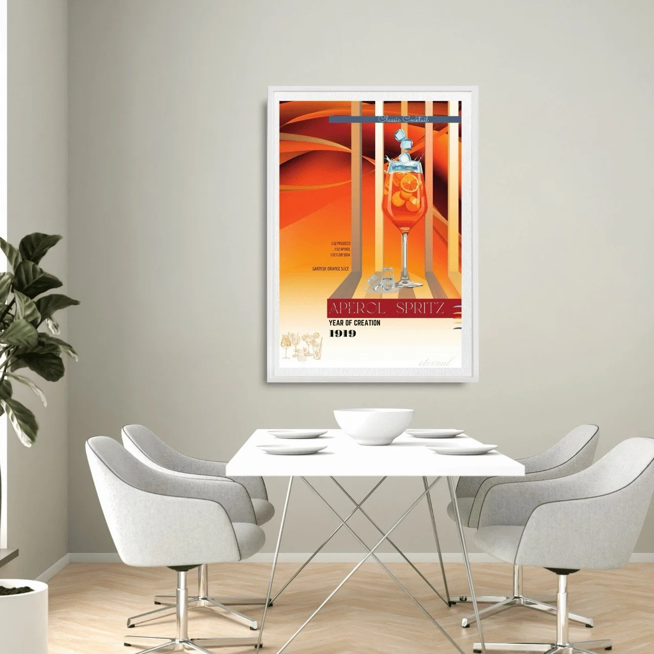 Aperol Spritz Retro Cocktail Culture Wall Art Print, Eternal Art Prints - Eternal Art & Design