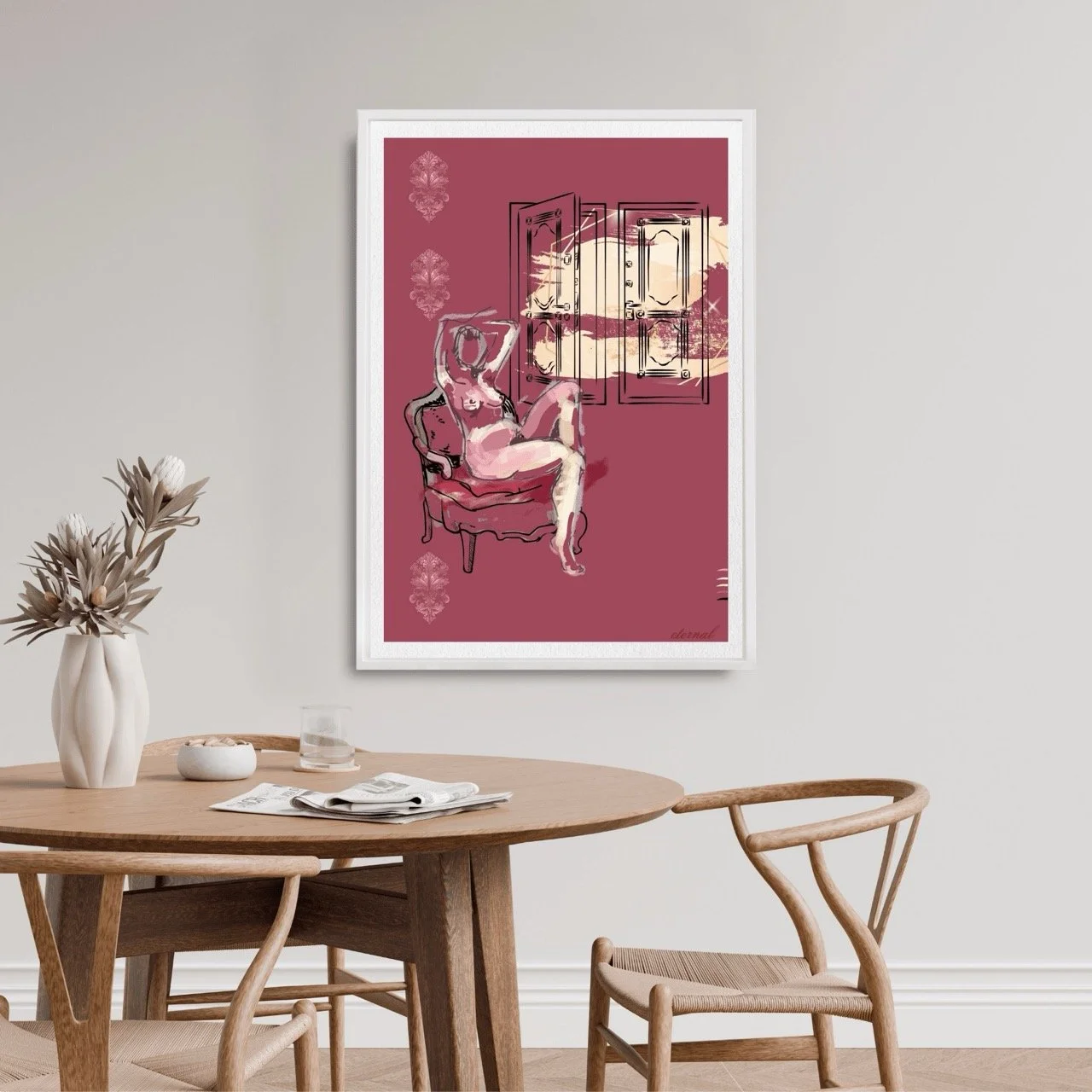 Female Figure Nude Tranquil Seated Art Print, Sydney Artist - Eternal Art Prints - Eternal Art & Design