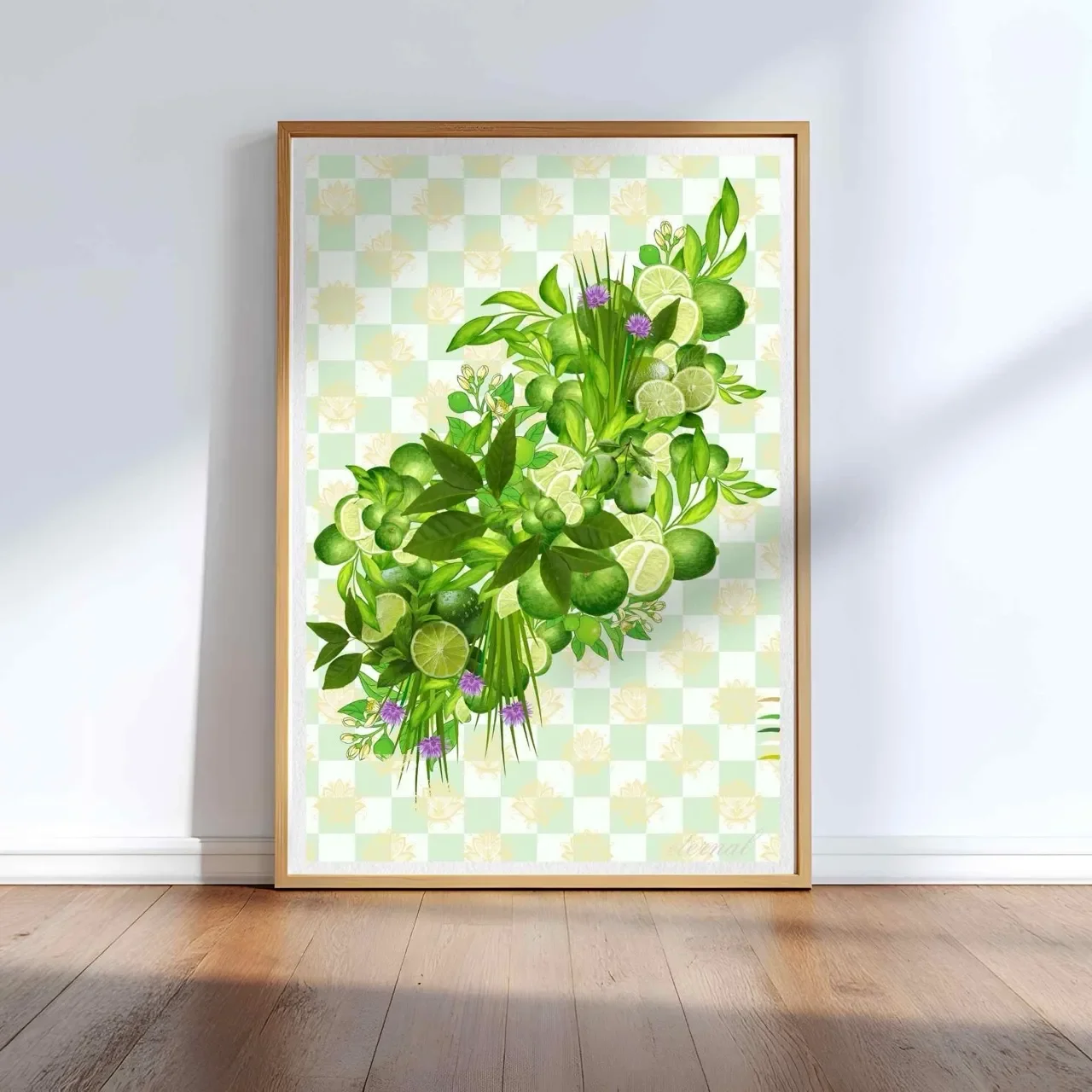 Lime Blossom Wall Art Print, Eternal Art Prints