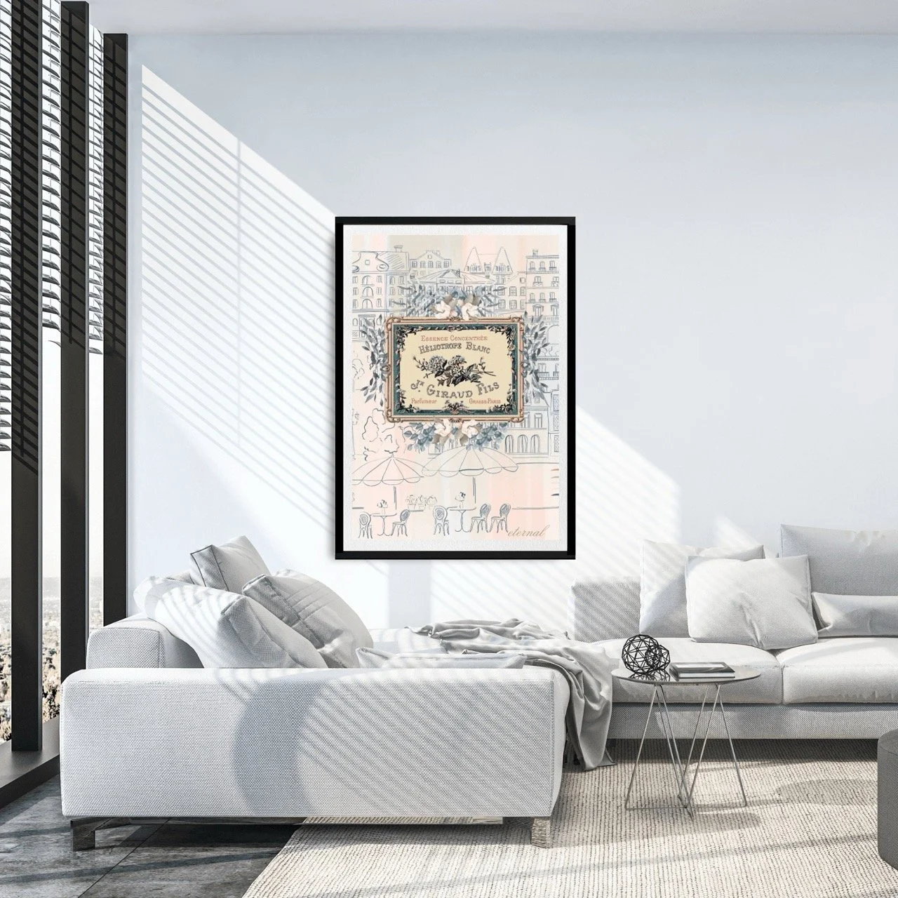 Parisian Cityscape Botanical Print - Special Edition Wall Art Eternal Art Prints - Eternal Art & Design