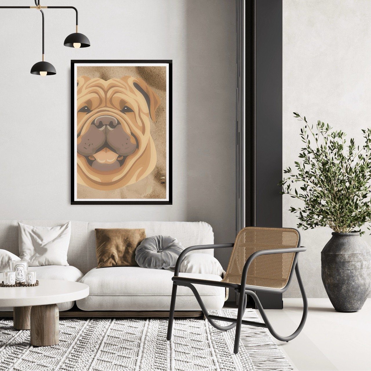 Shar Pei Wall Art Print - Sydney Artist, Eternal Art Prints - Eternal Art & Design