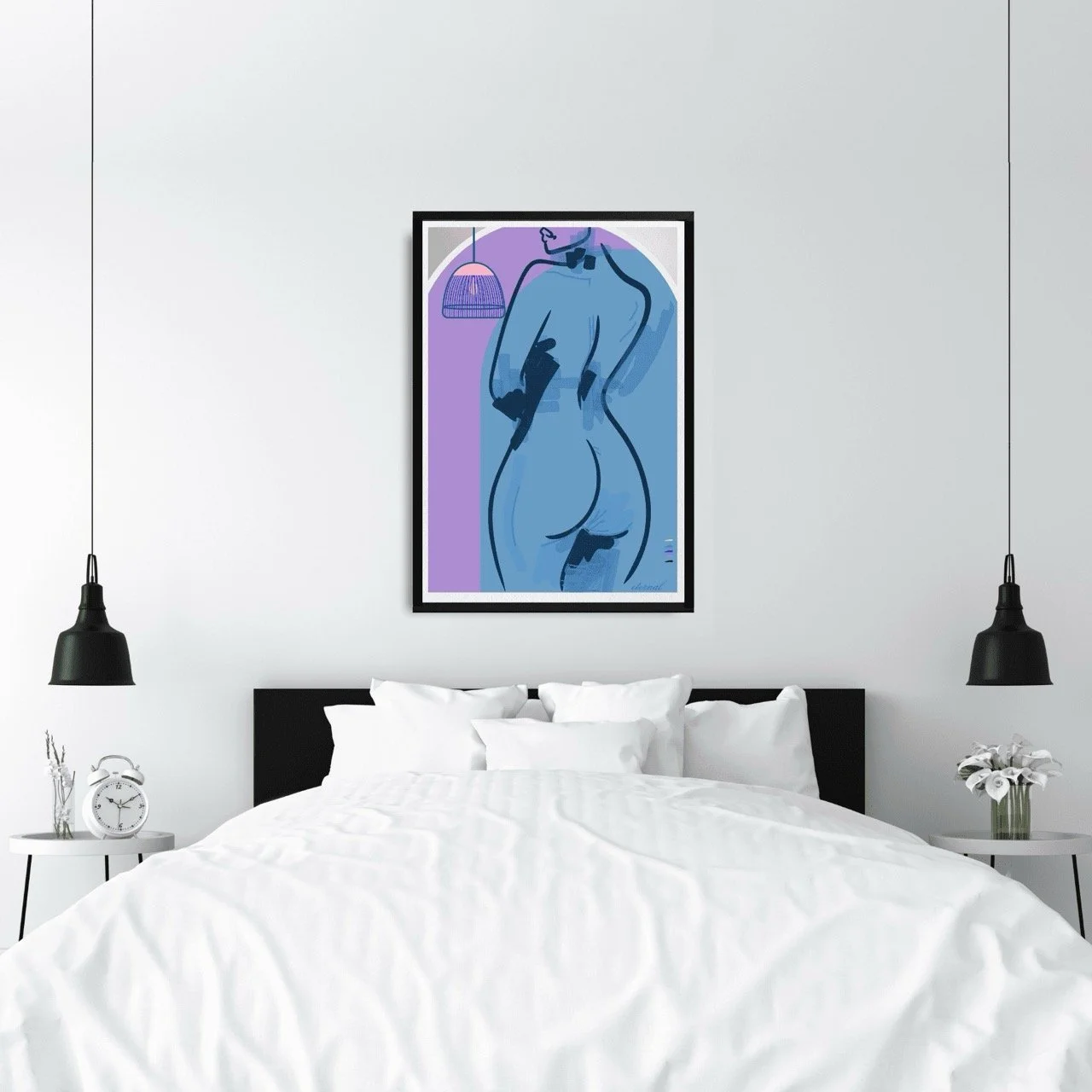 Female Figure with Lamp Art Print, Sydney Artist - Eternal Art & Design - Eternal Art & Design